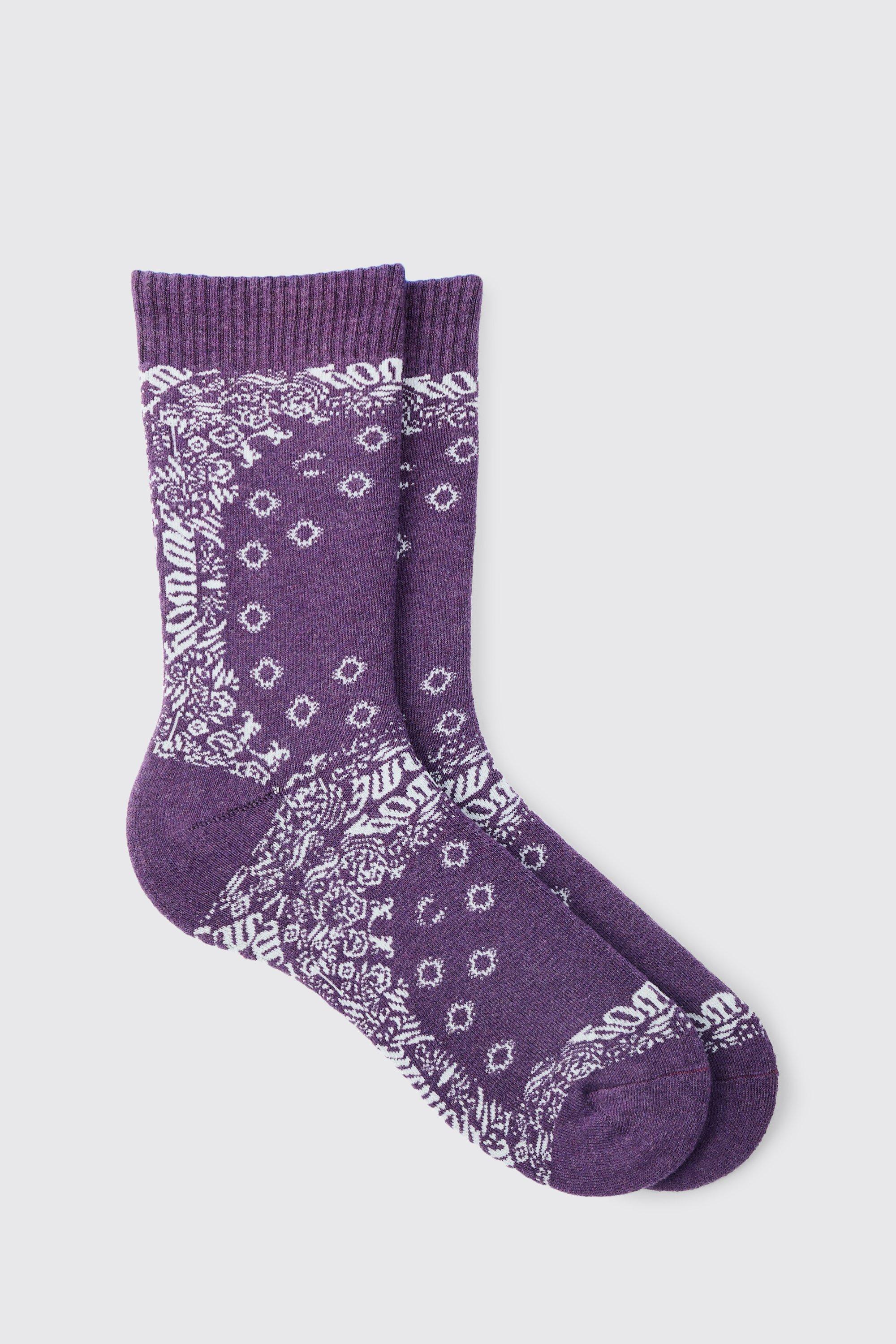 Image of Bandana Print Socks, Purple