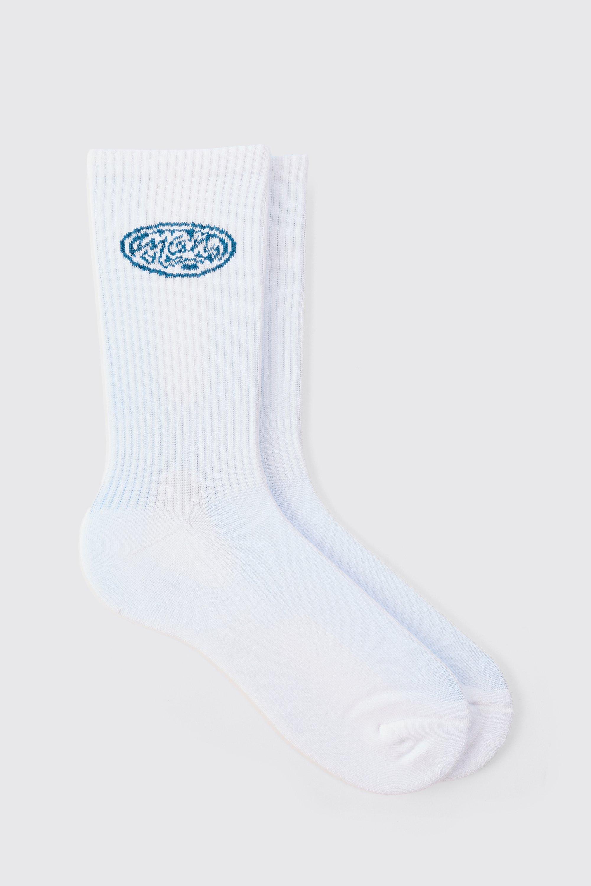 Image of Man Logo Socks, Bianco