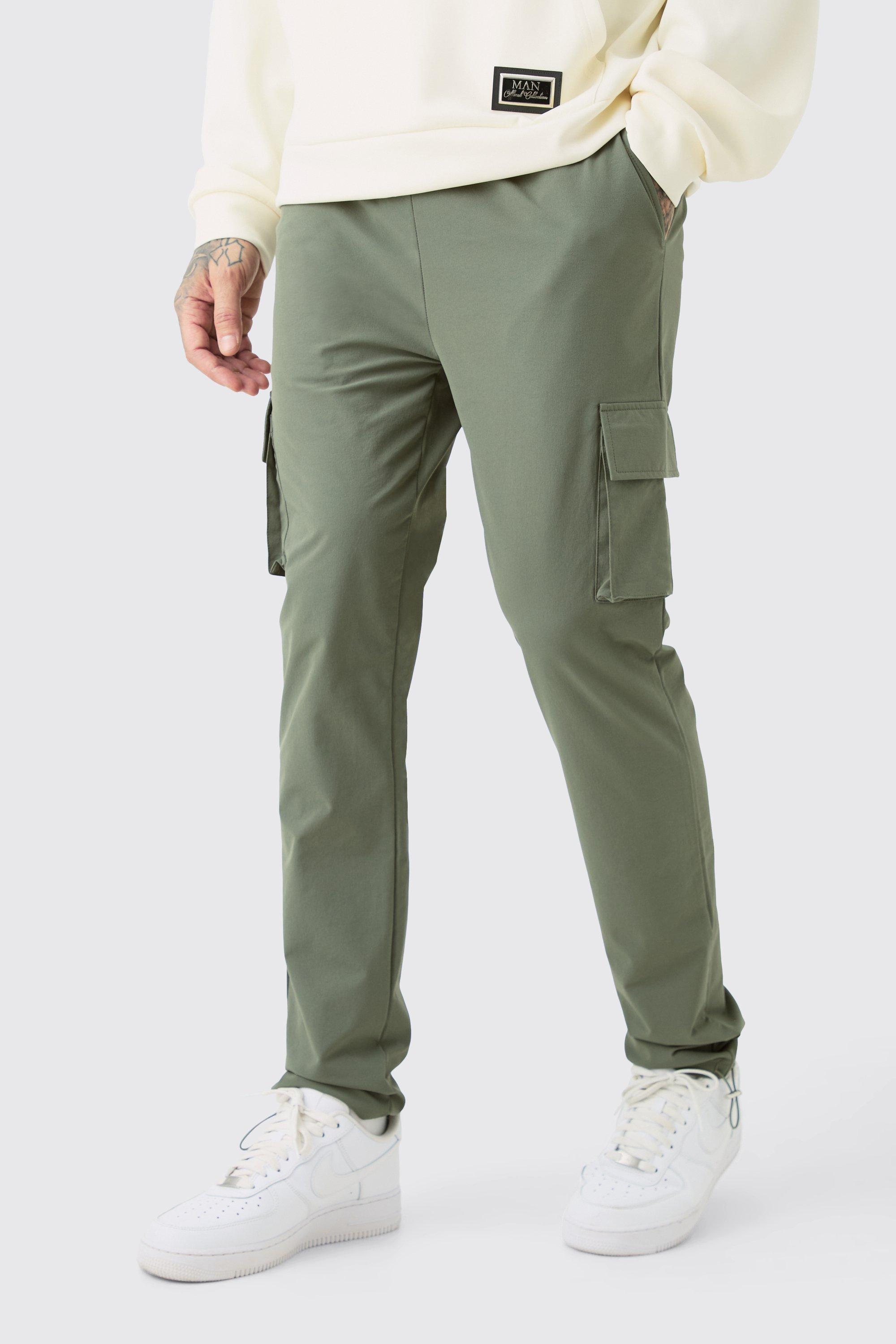 Image of Tall Elastic Lightweight Stretch Skinny Cargo Trouser, Verde
