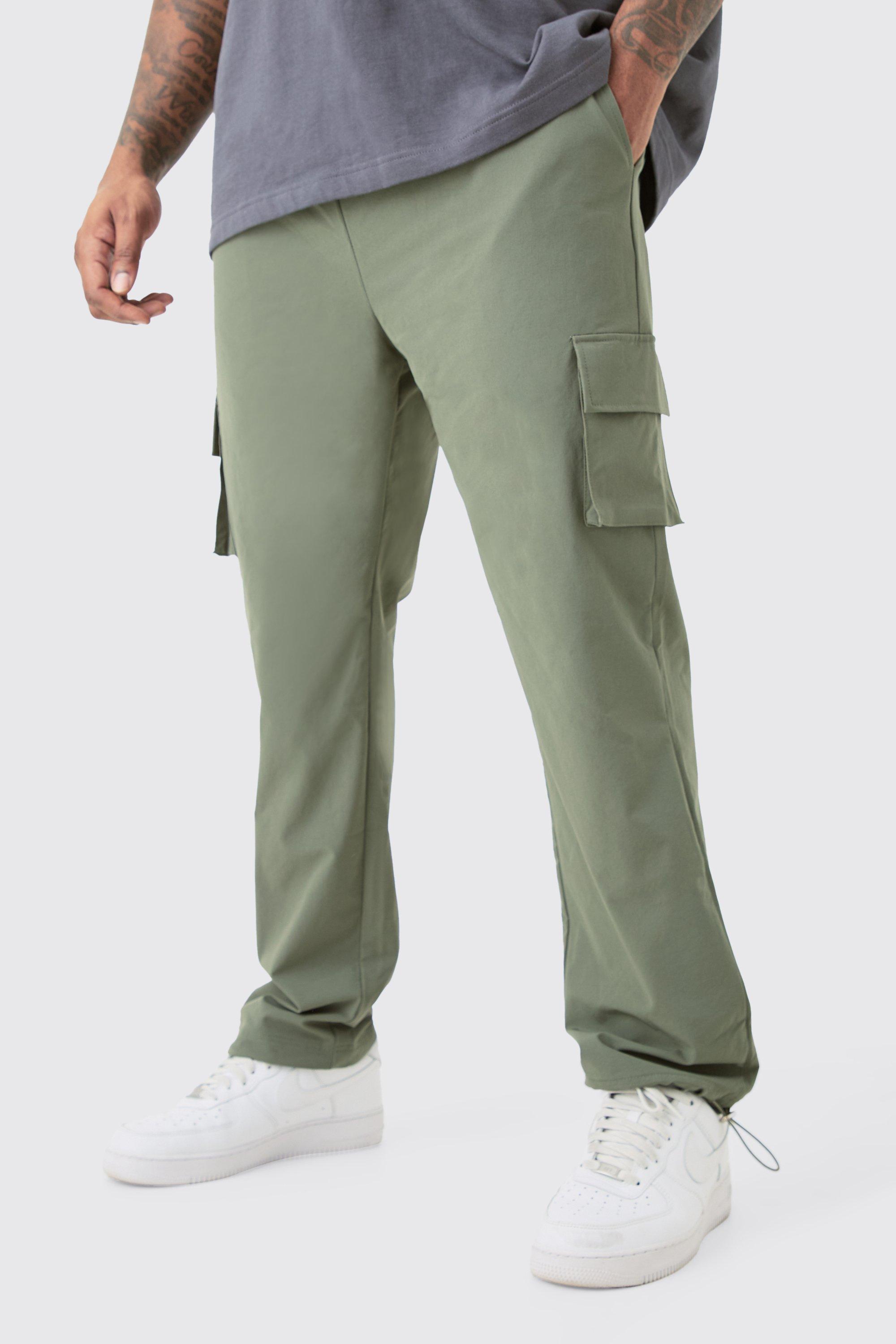 Image of Plus Elastic Lightweight Stretch Skinny Cargo Trouser, Verde