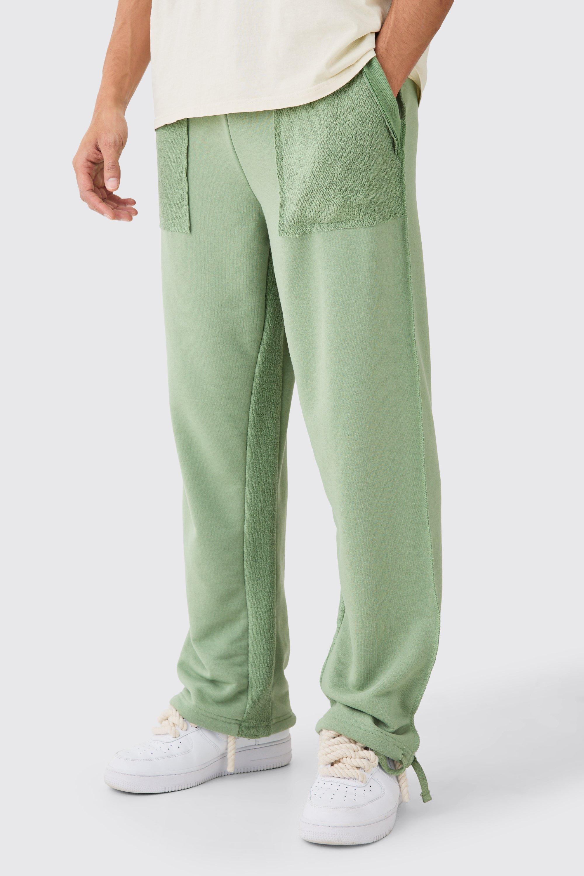 Image of Pantaloni tuta rilassati con rovescio a ricci, Verde