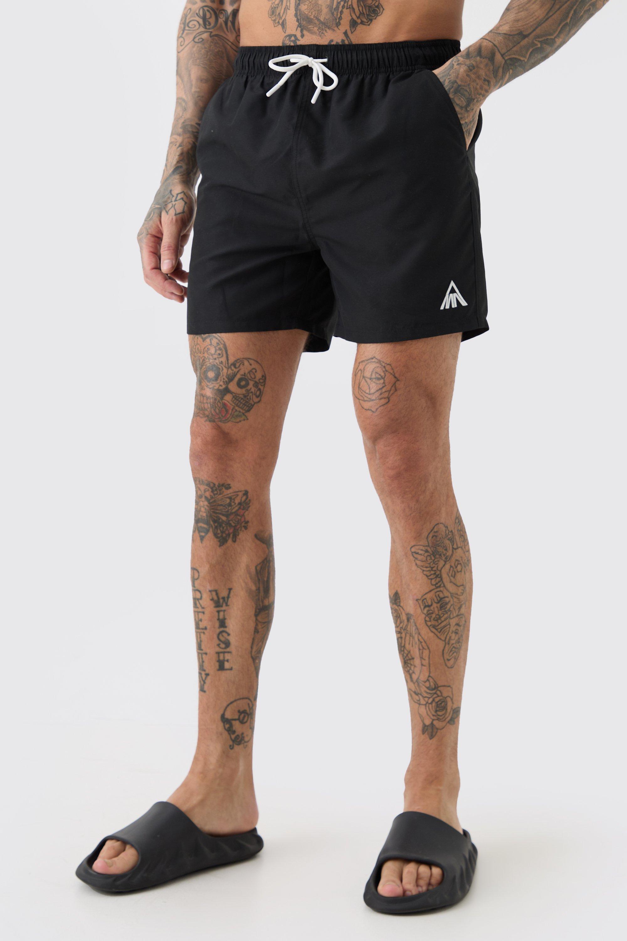 Mens Black Tall Man Short Swim Short, Black