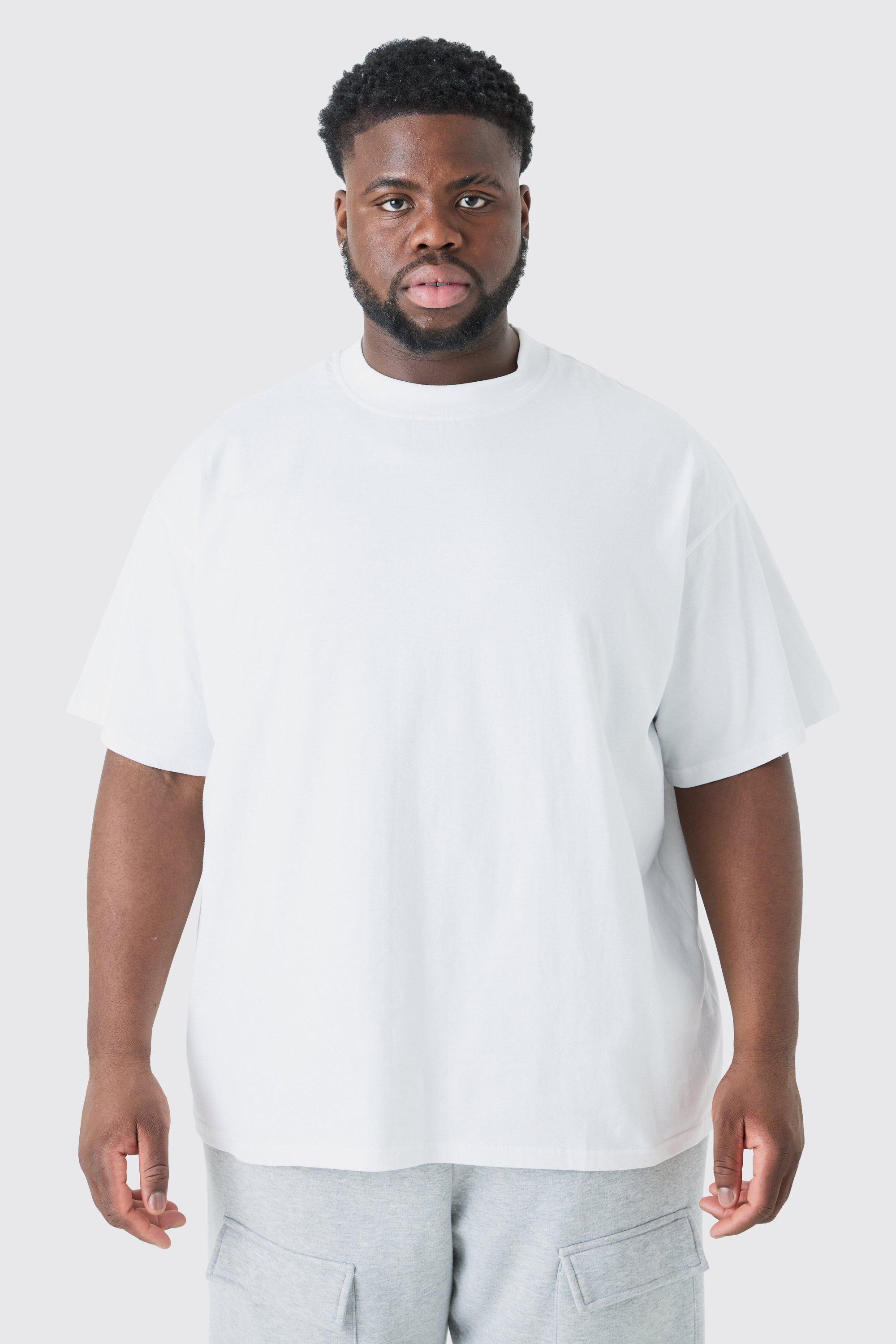 Image of T-shirt Plus Size oversize con girocollo esteso, Bianco