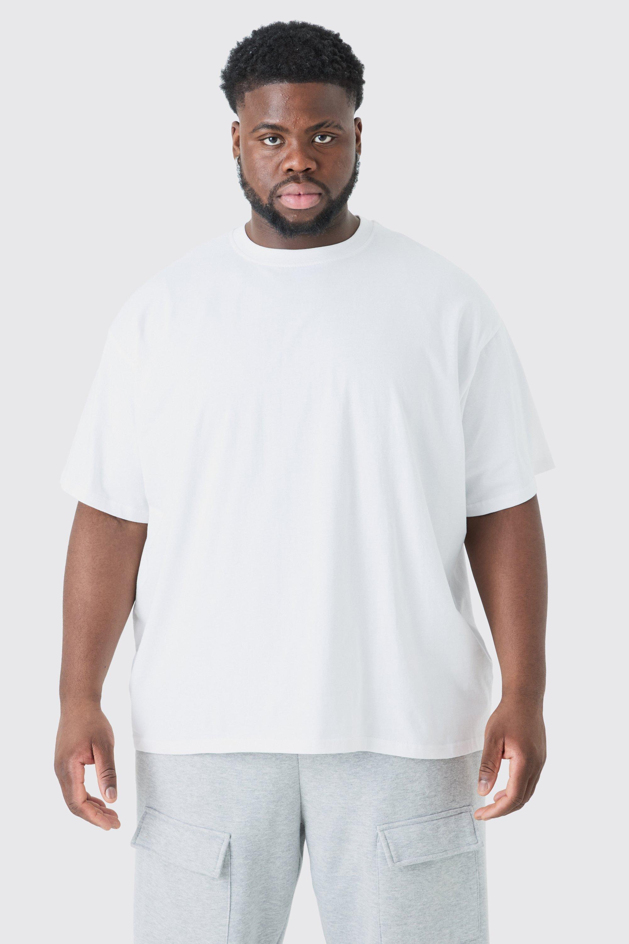 Image of T-shirt Plus Size oversize a girocollo, Bianco