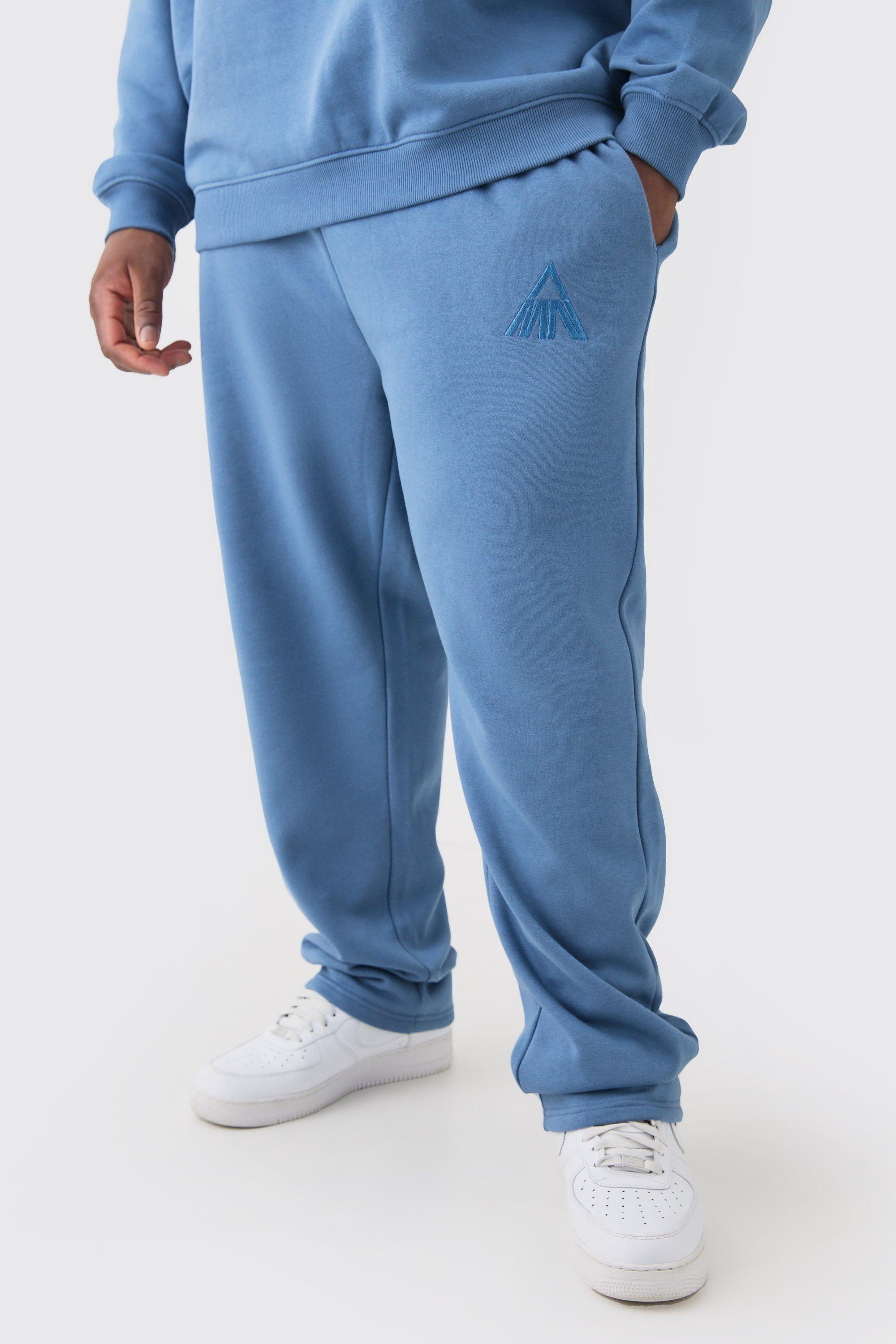 Image of Pantaloni tuta Plus Size Man Basic Regular Fit, Azzurro
