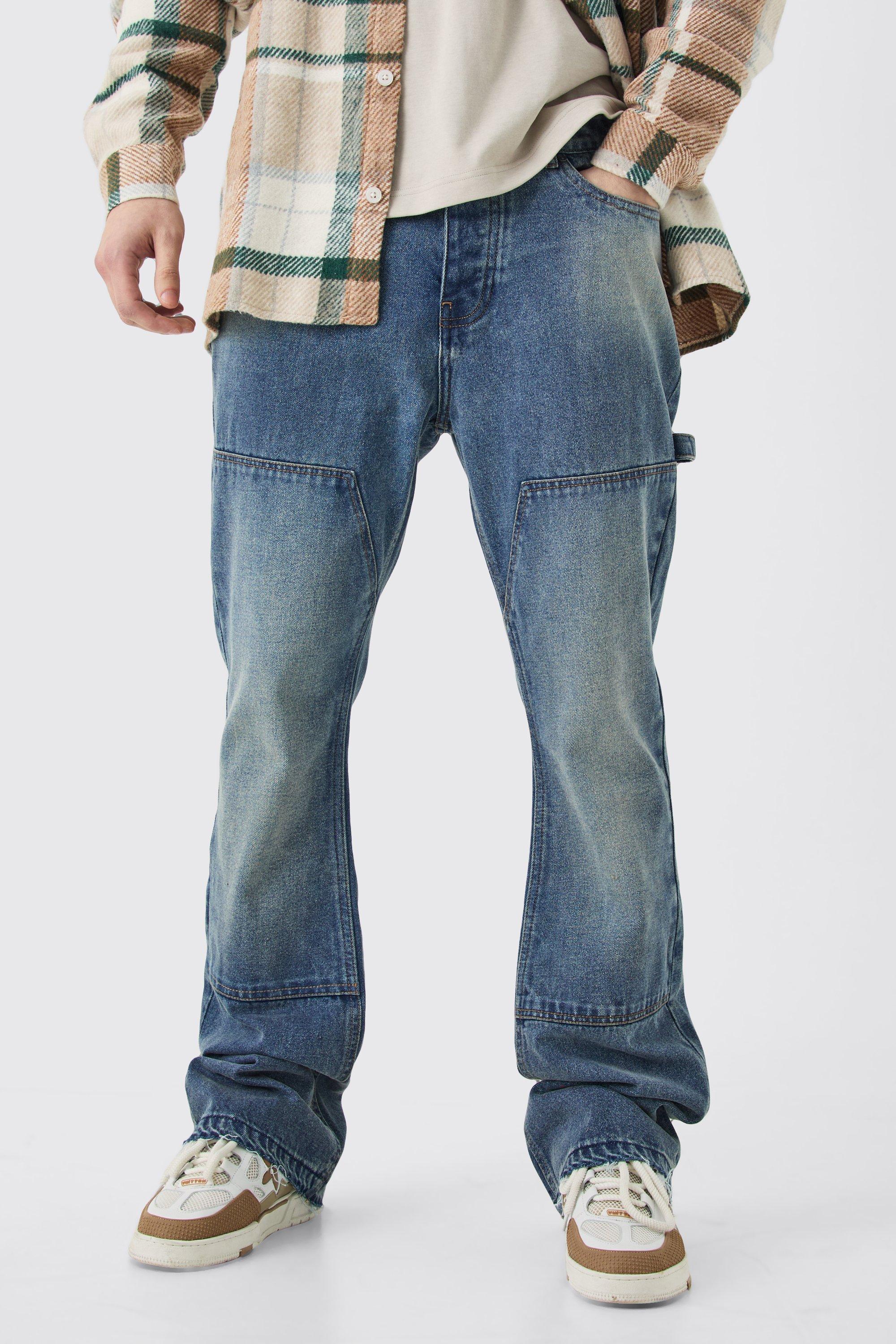 Image of Tall Slim Rigid Flare Carpenter Jeans, Azzurro