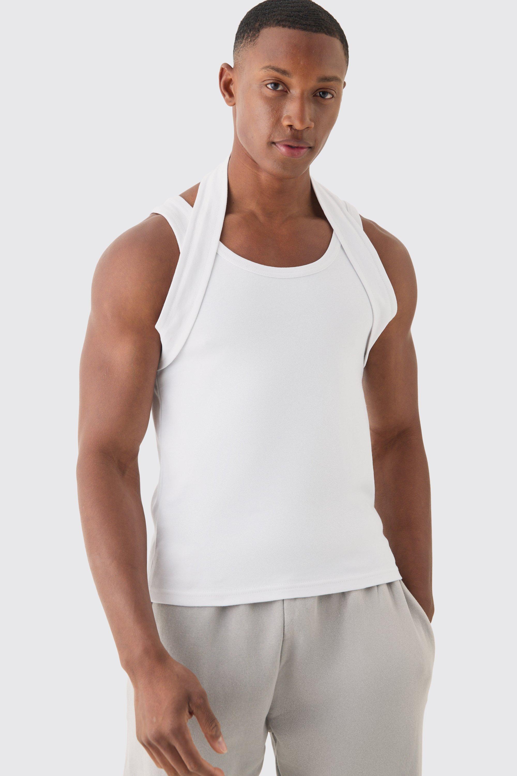 Image of Slim Interlock Vest, Bianco