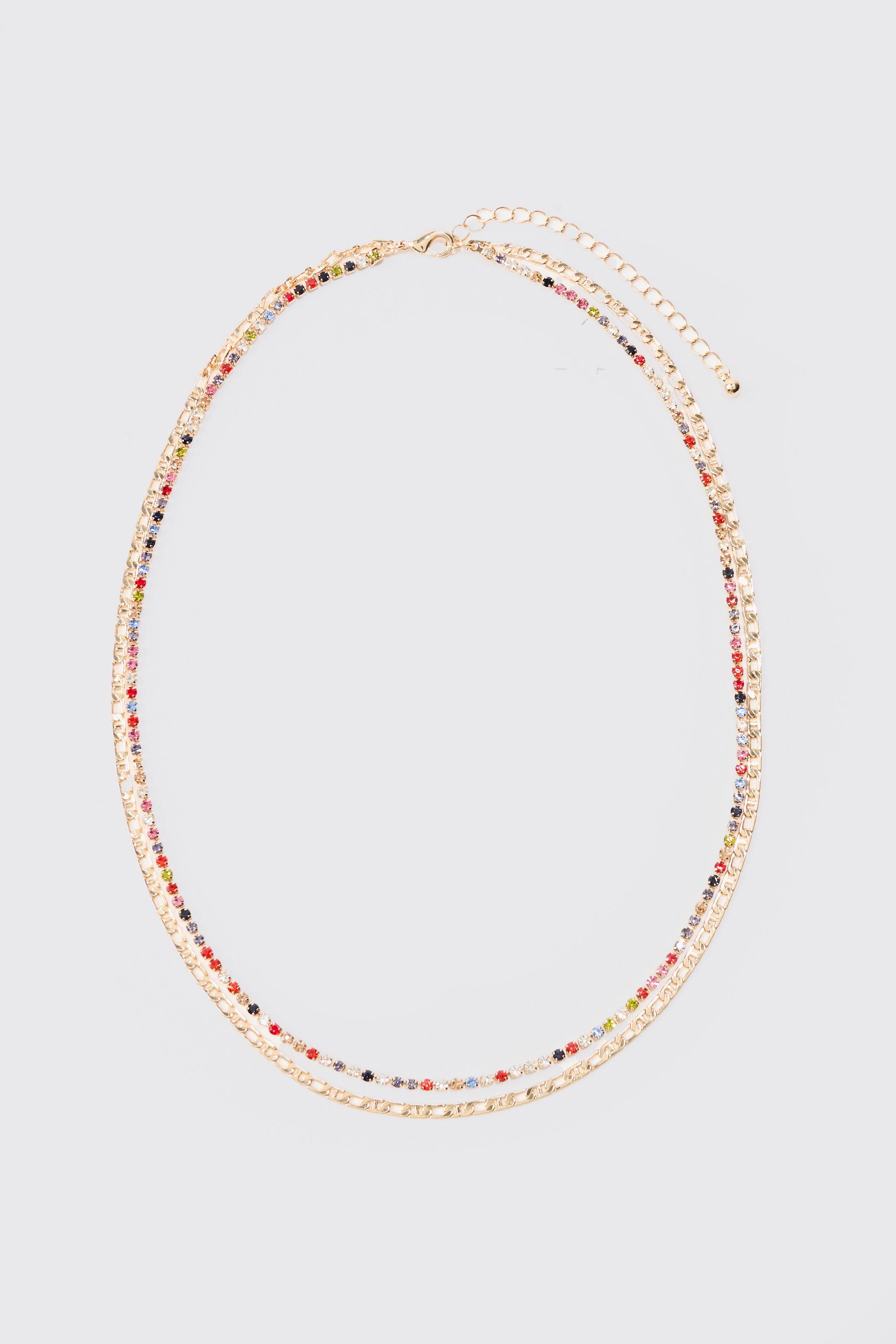 Image of 2 Pack Layered Necklace In Multi, Multi