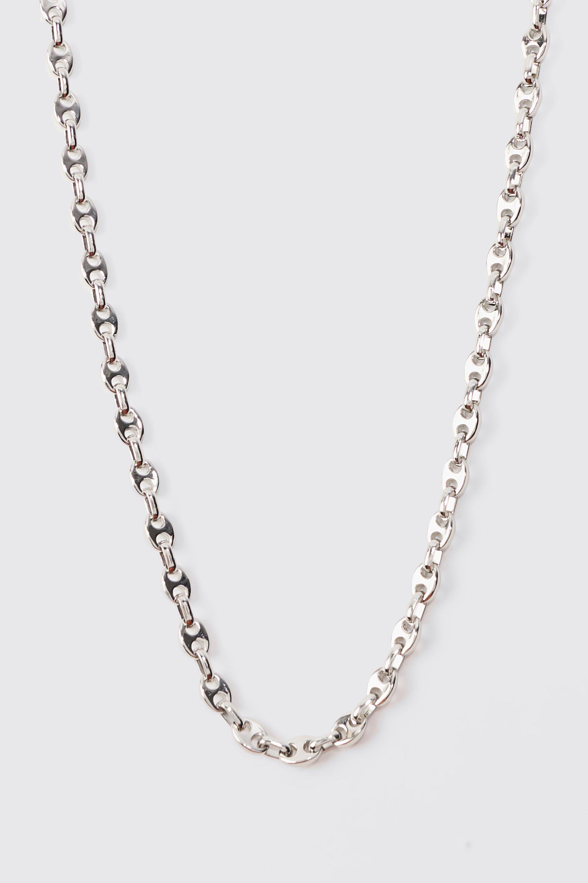 Image of Metal Chain Necklace In Silver, Grigio