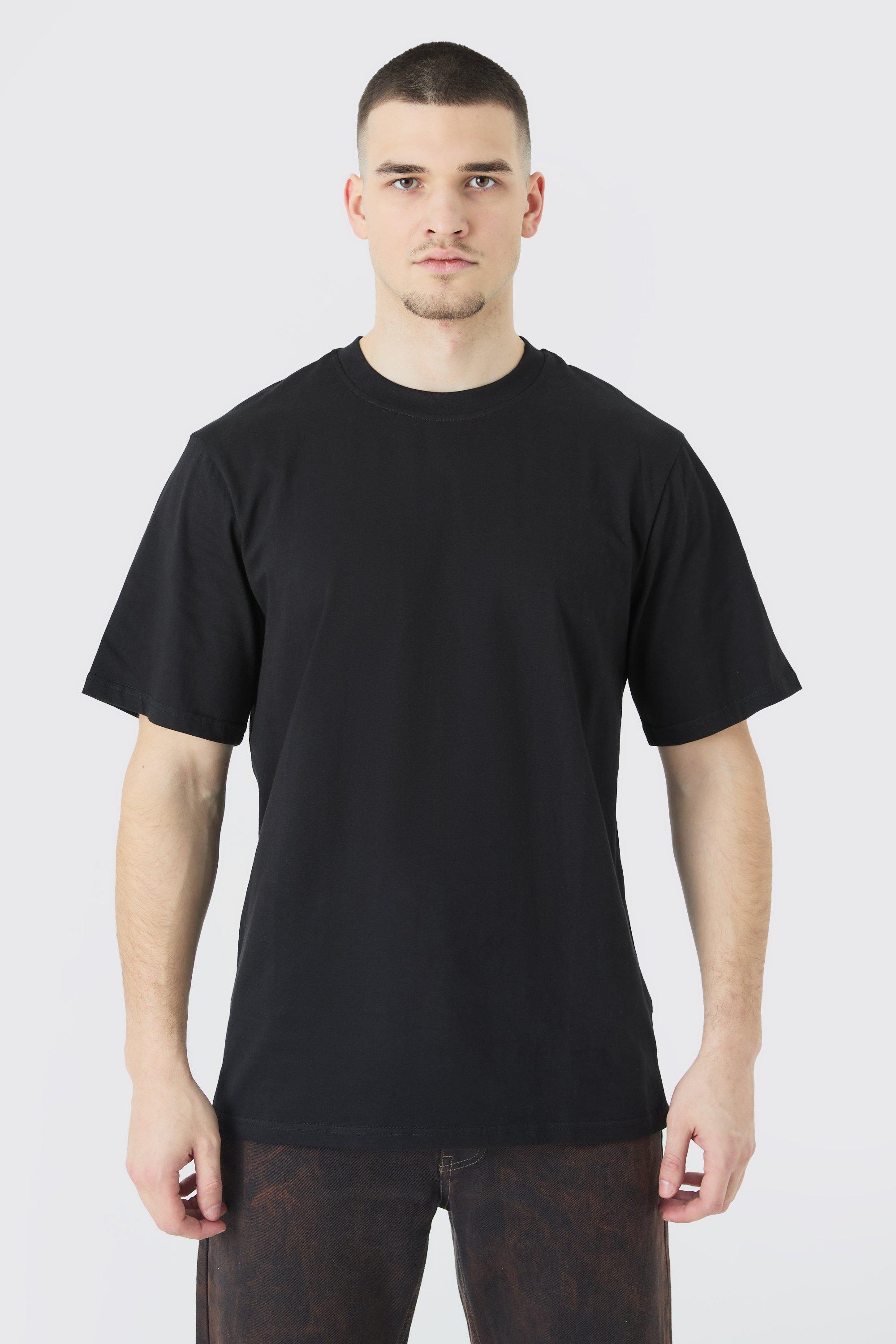 Image of T-shirt a girocollo Tall Basic, Nero