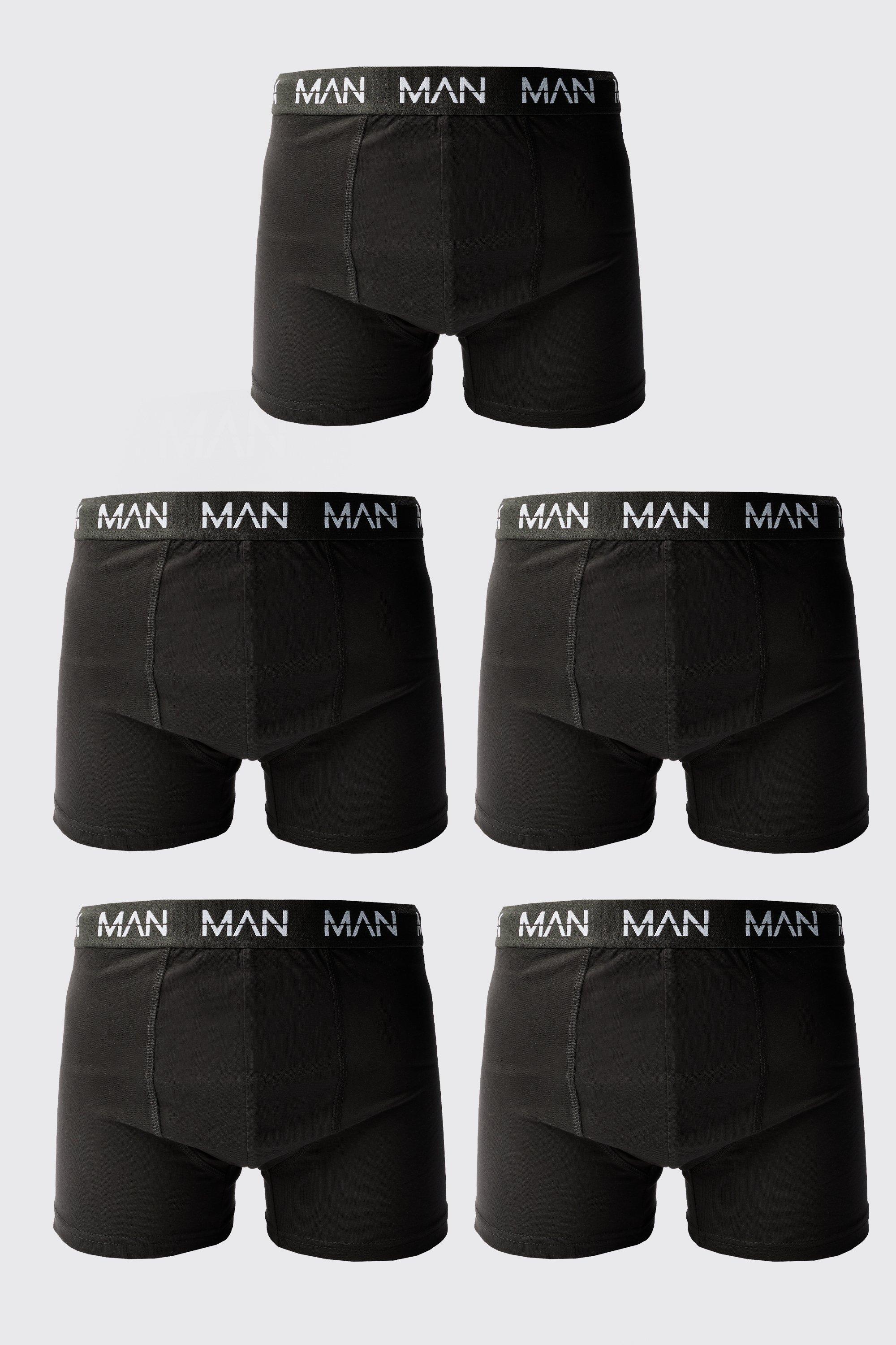 Boxer classici Man Dash Repeat - set di 5 paia, Nero