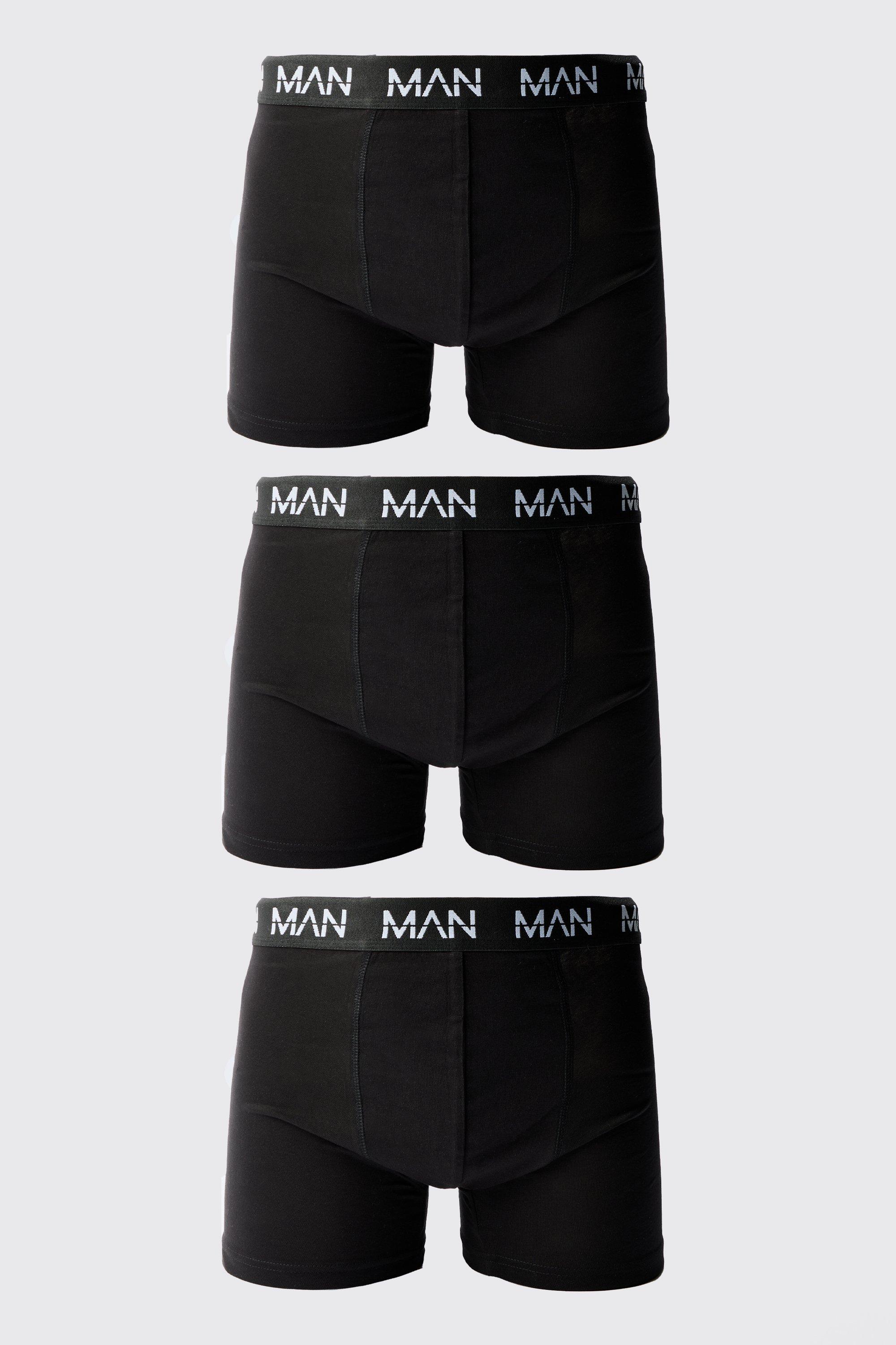 Image of 3 Pack Man Dash Mid Length Trunks, Nero