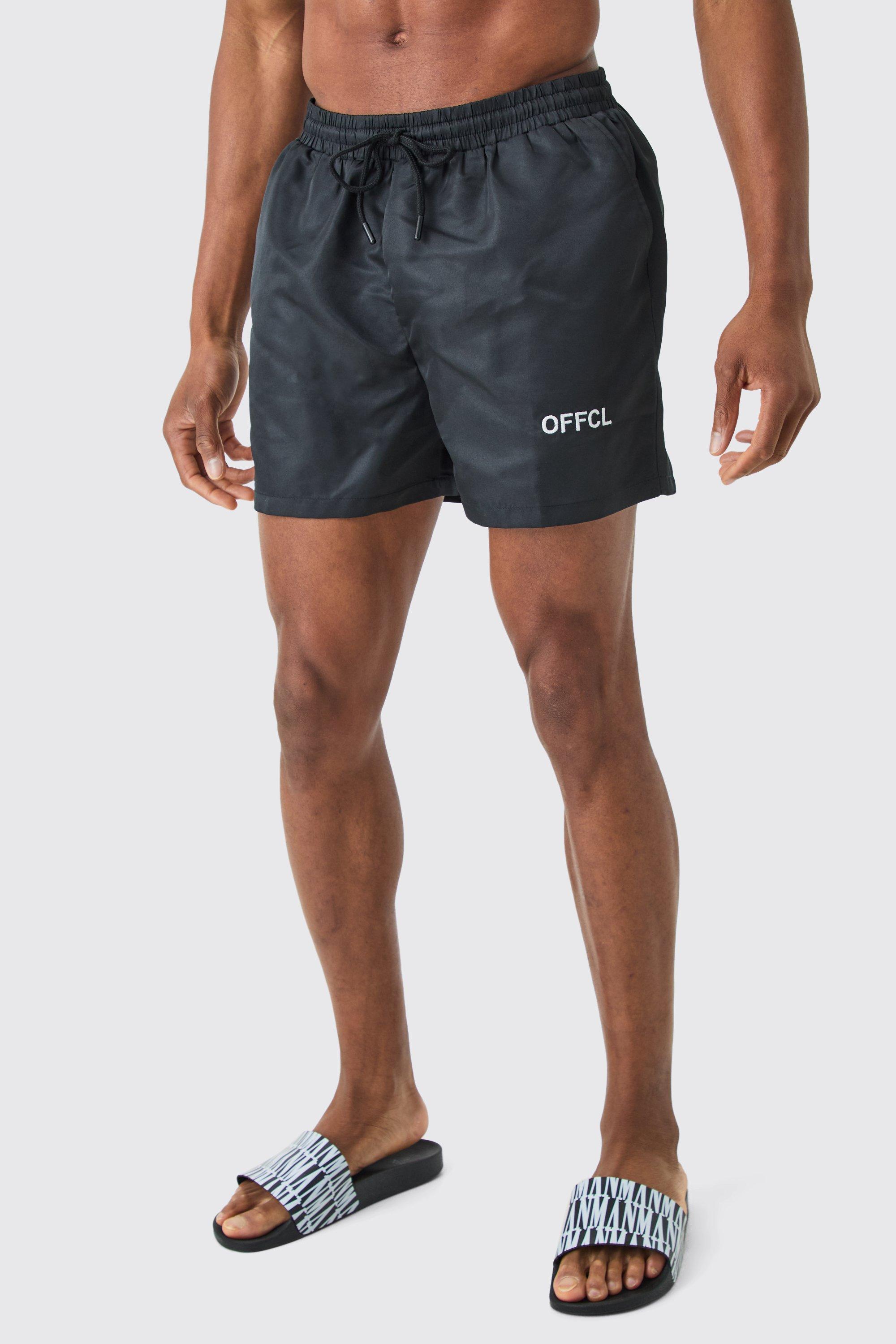 Mens Black Ofcl Short Length Swim Short, Black