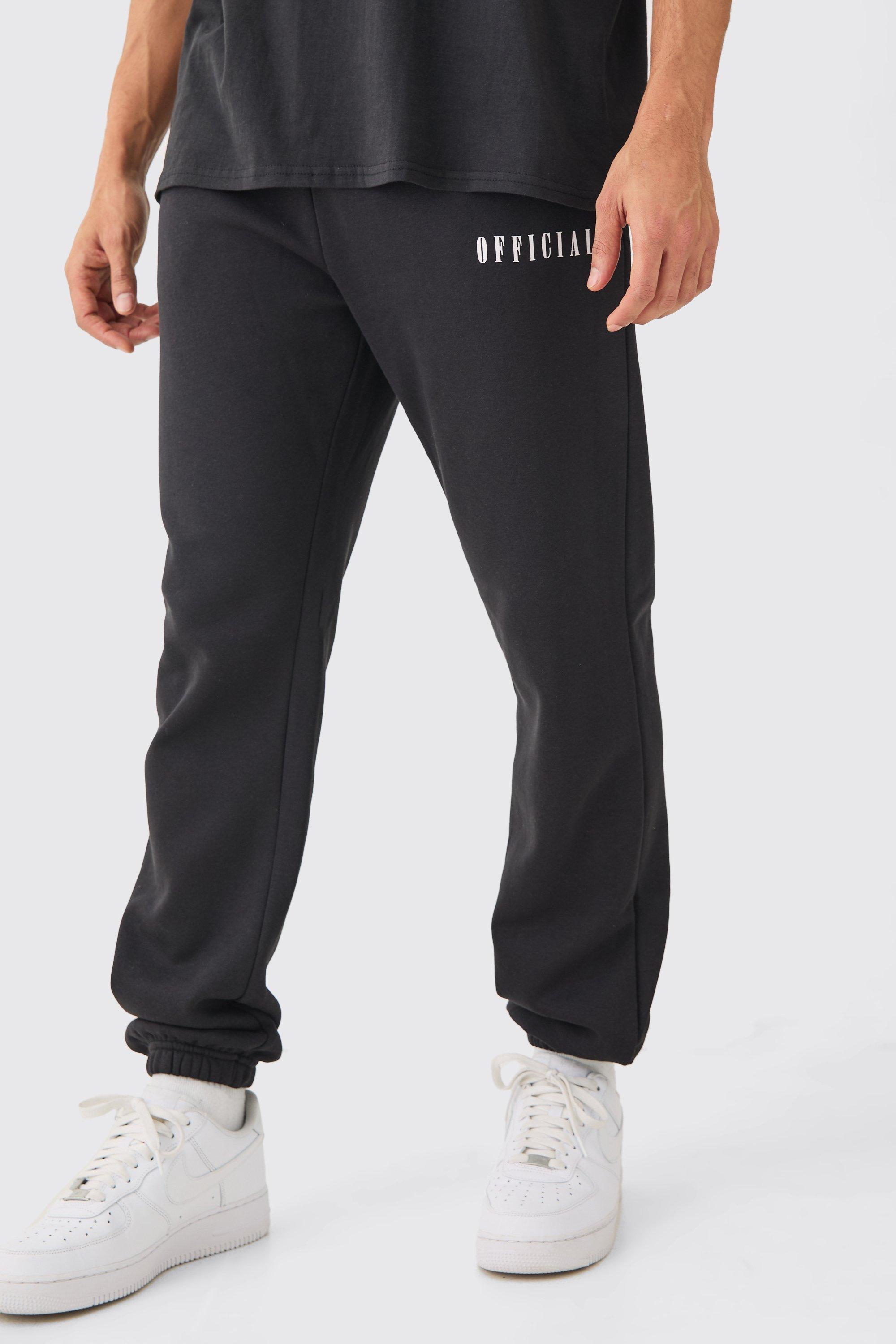 Mens Black Official Roman Regular Joggers, Black