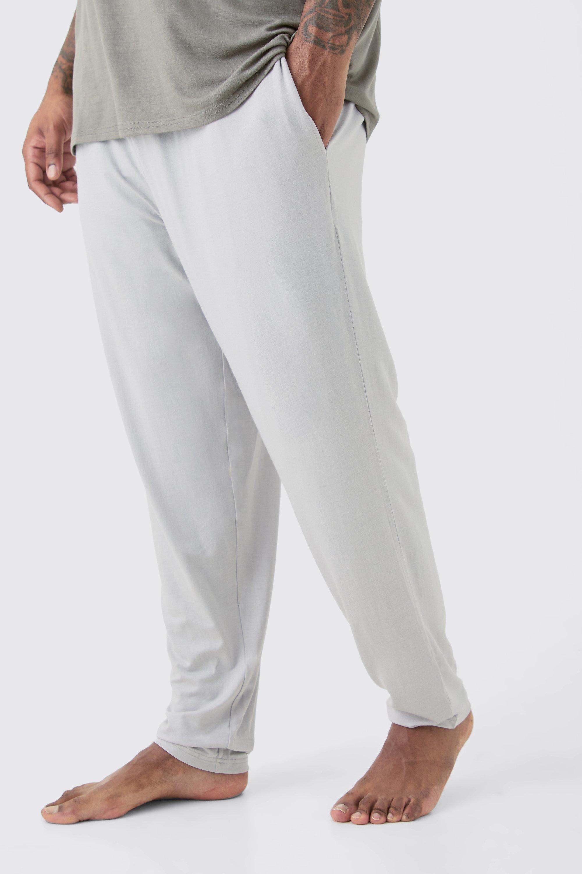 Image of Plus Premium Modal Mix Relaxed Fit Lounge Bottoms, Grigio