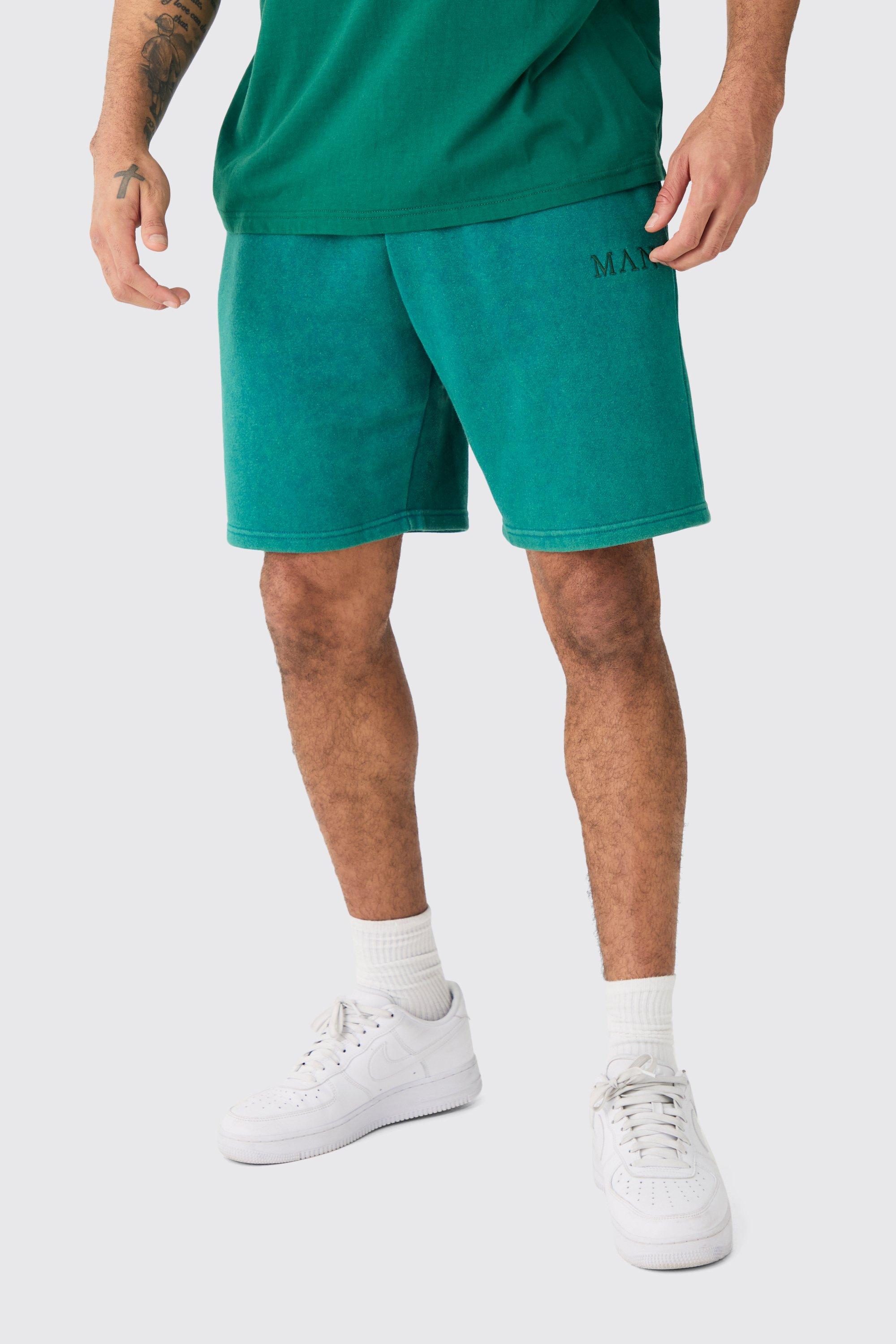 Image of Relaxed Washed Man Short, Verde