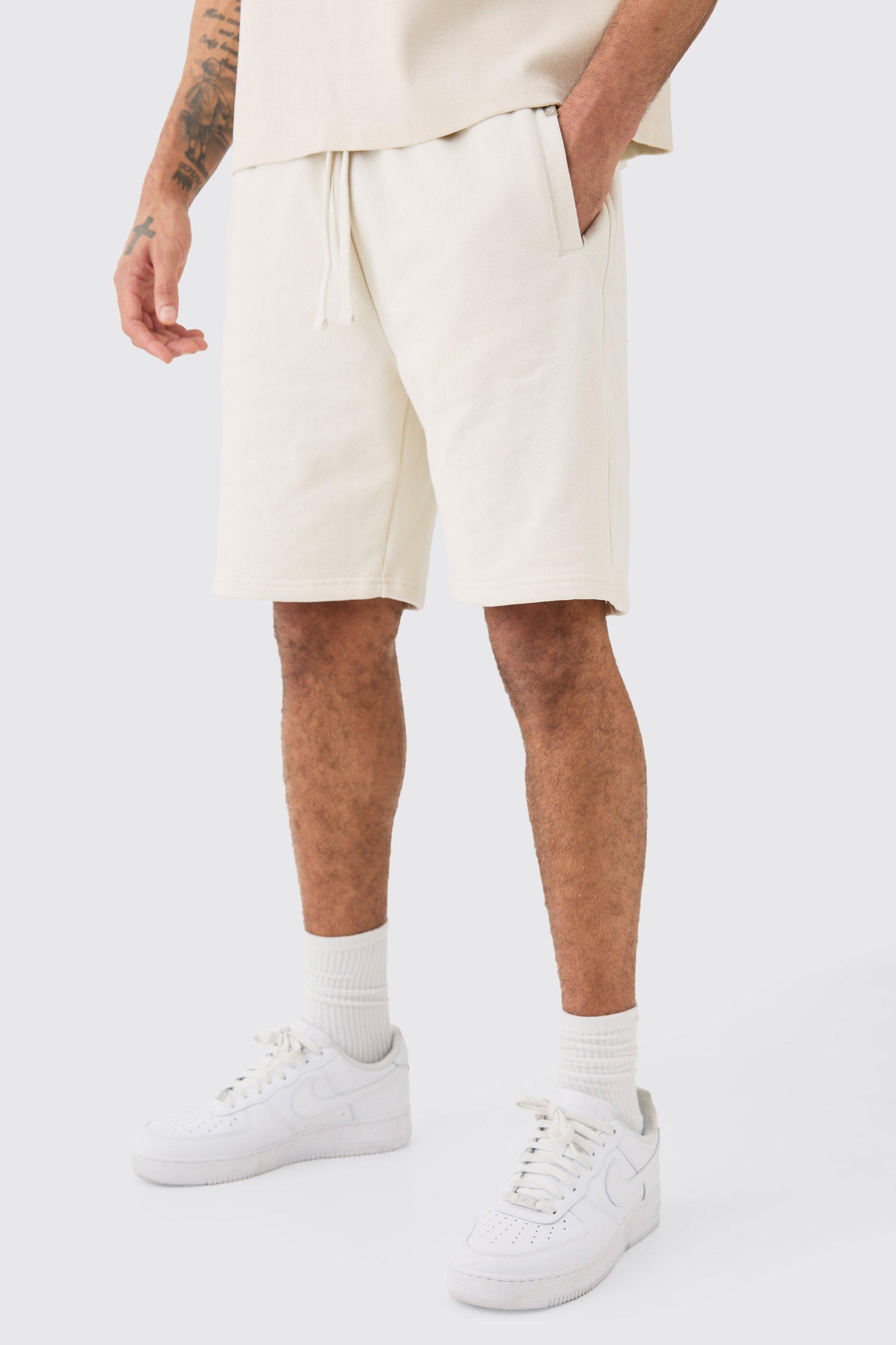 Image of Relaxed Fit Mid Length Heavyweight Short, Cream