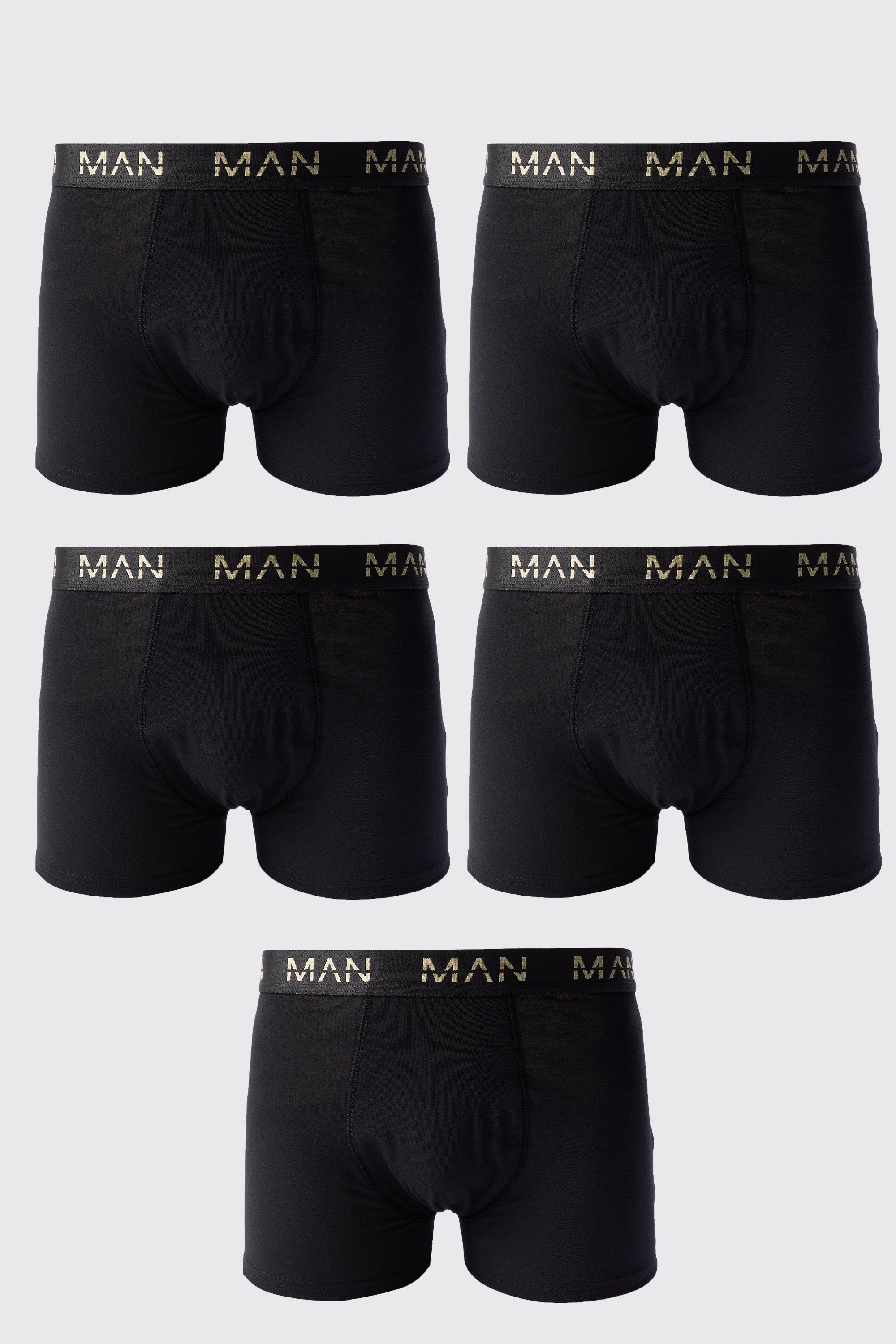 5 pack gold man dash boxers in black homme - noir - m, noir
