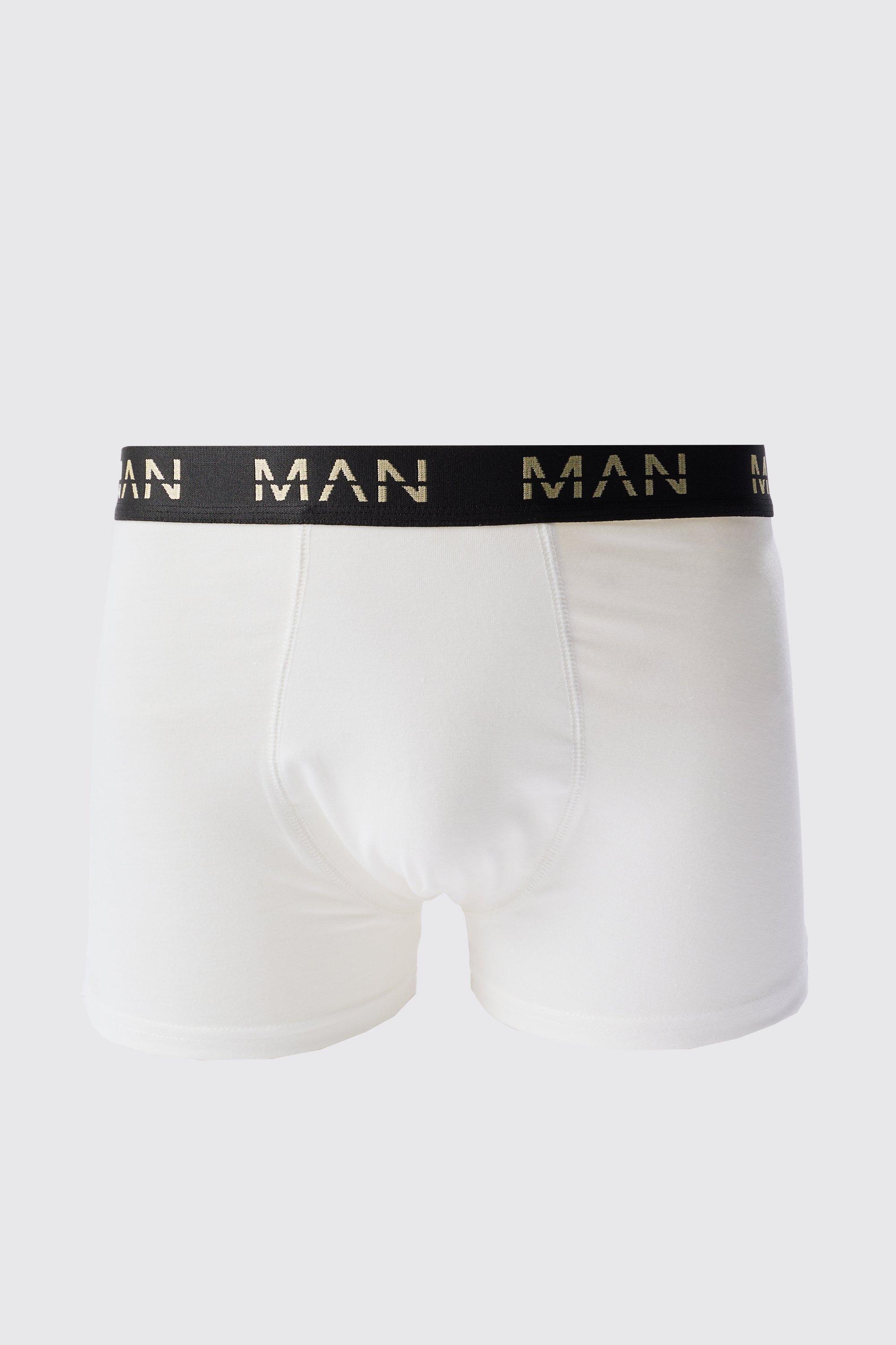 Mens Gold Man Dash Boxers In White, White