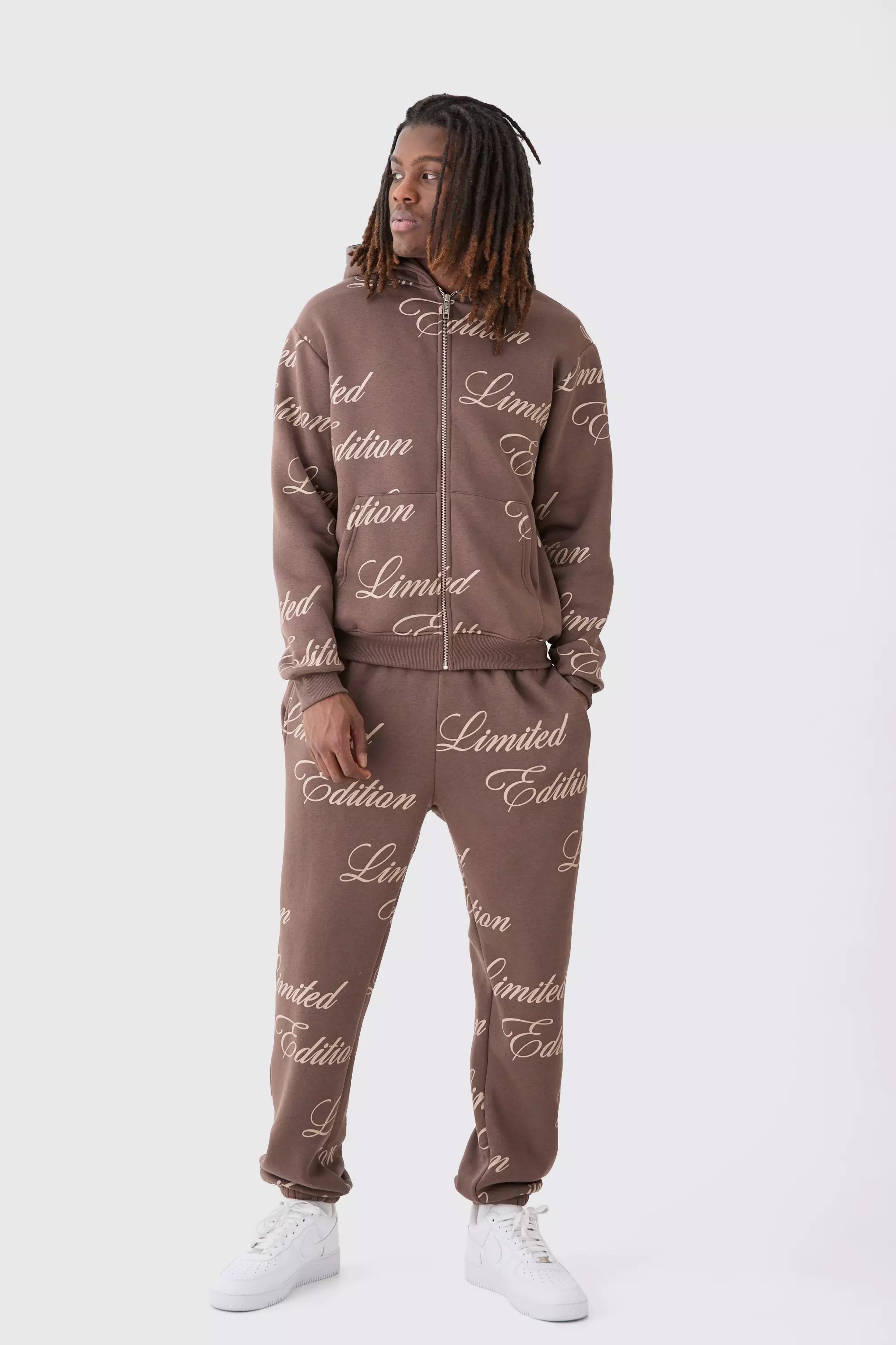 Boohooman hot sale script tracksuit