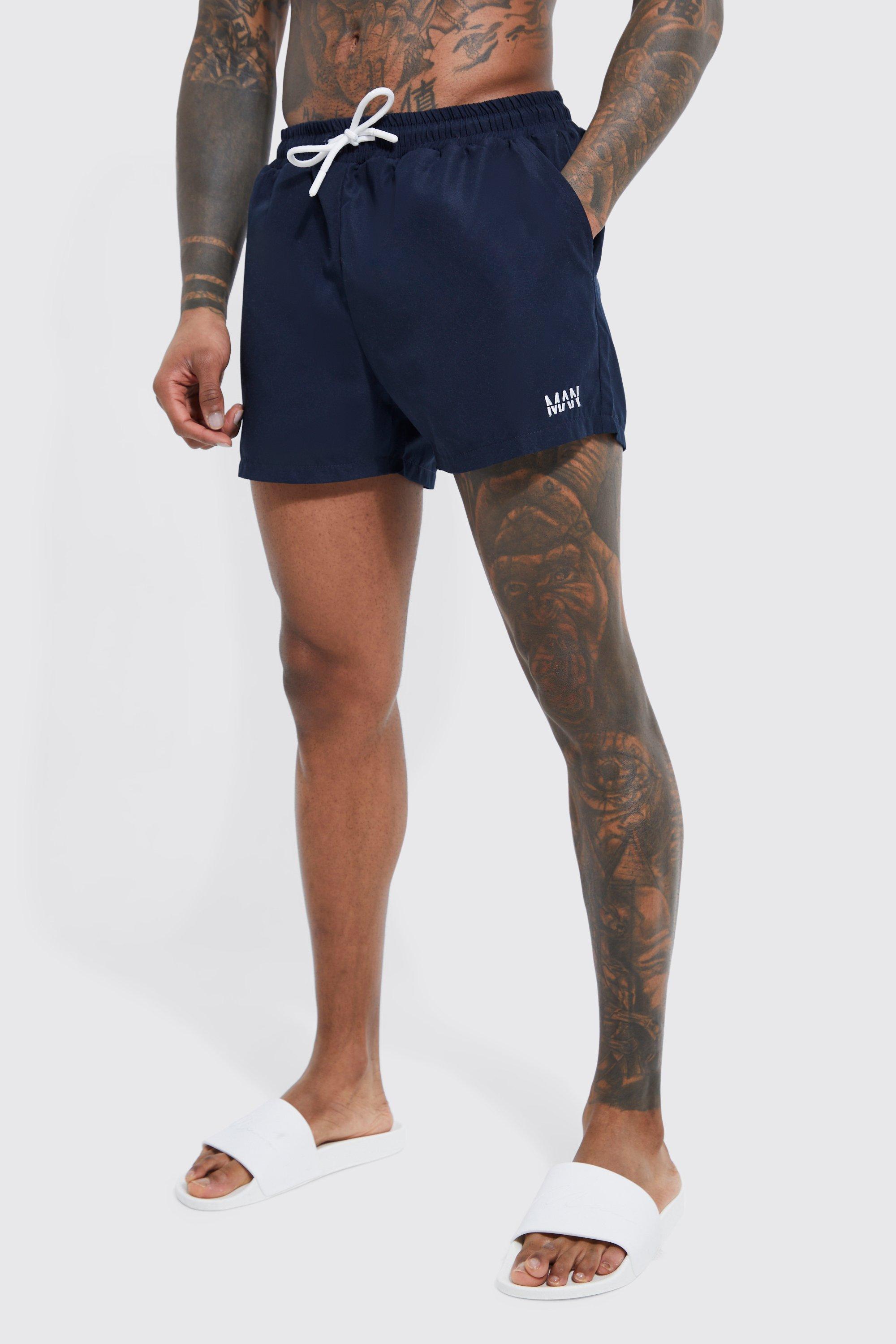 Mens Navy Original Man Short Length Swim Short, Navy