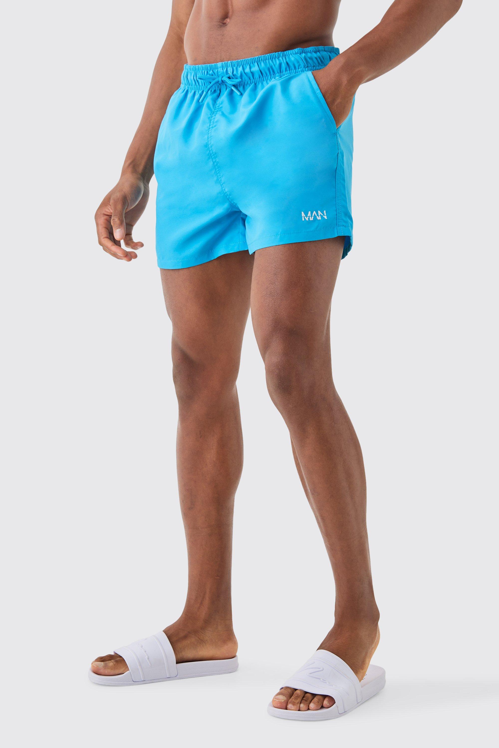 Mens Blue Original Man Short Length Swim Short, Blue