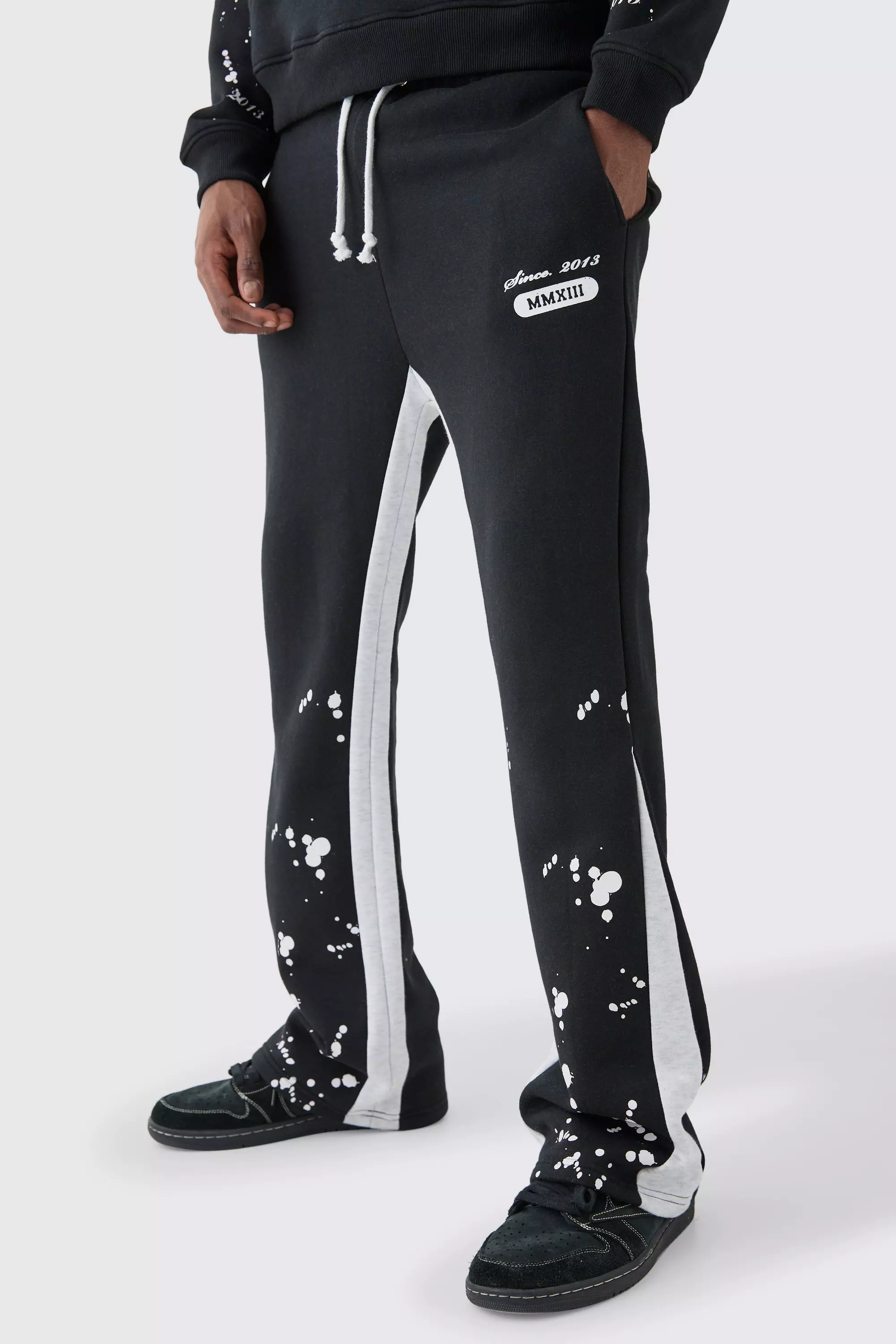 Slim Gusset Homme Paint Splat Joggers