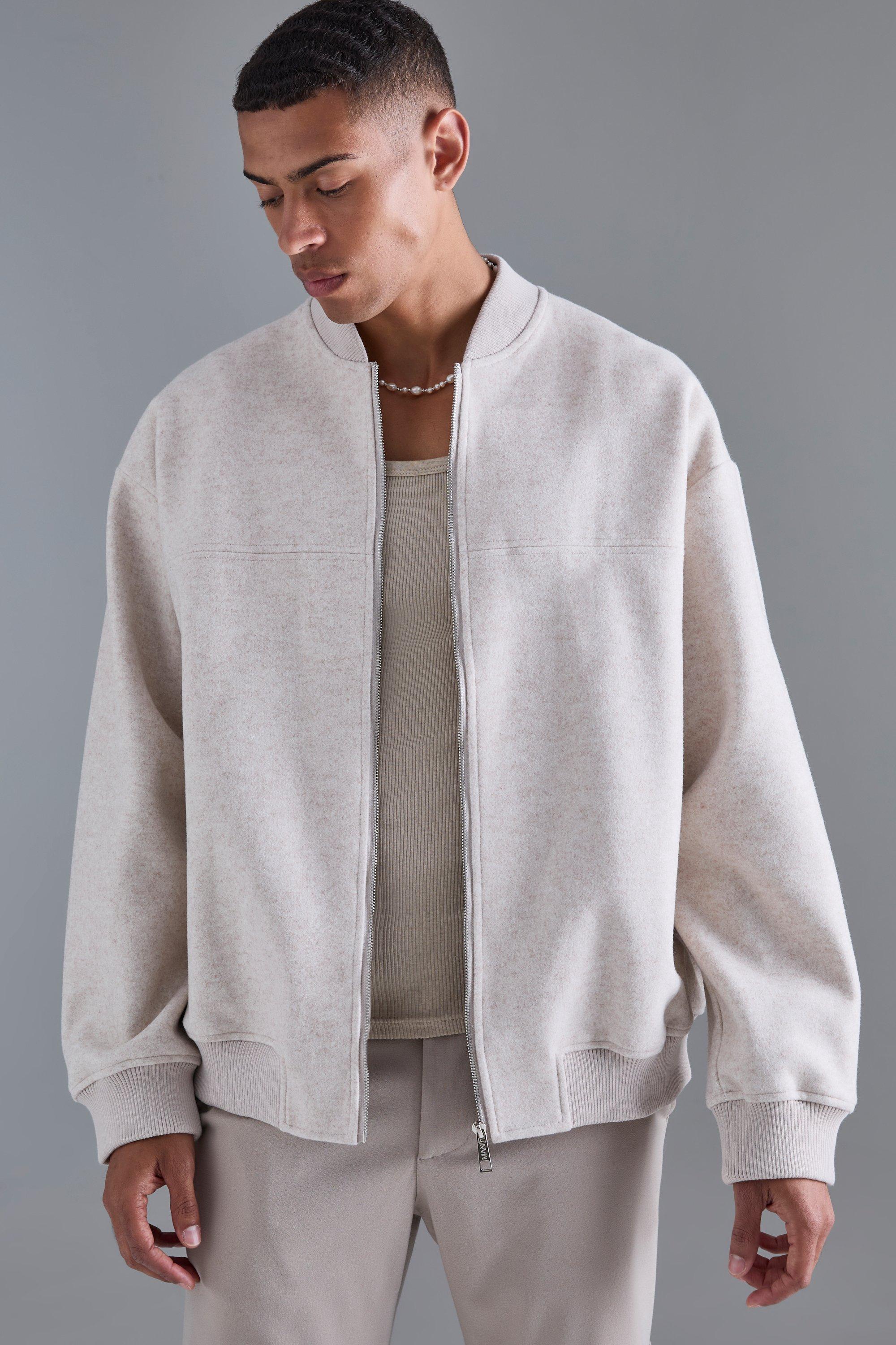 Bomber oversize in melton sale e pepe, Cream