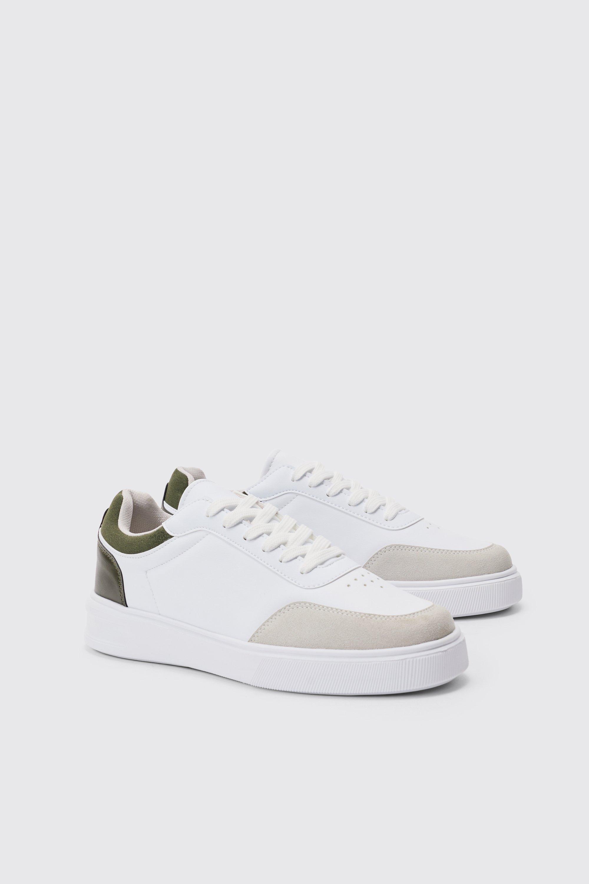 Mens Chunky Sole Trainer In White, White