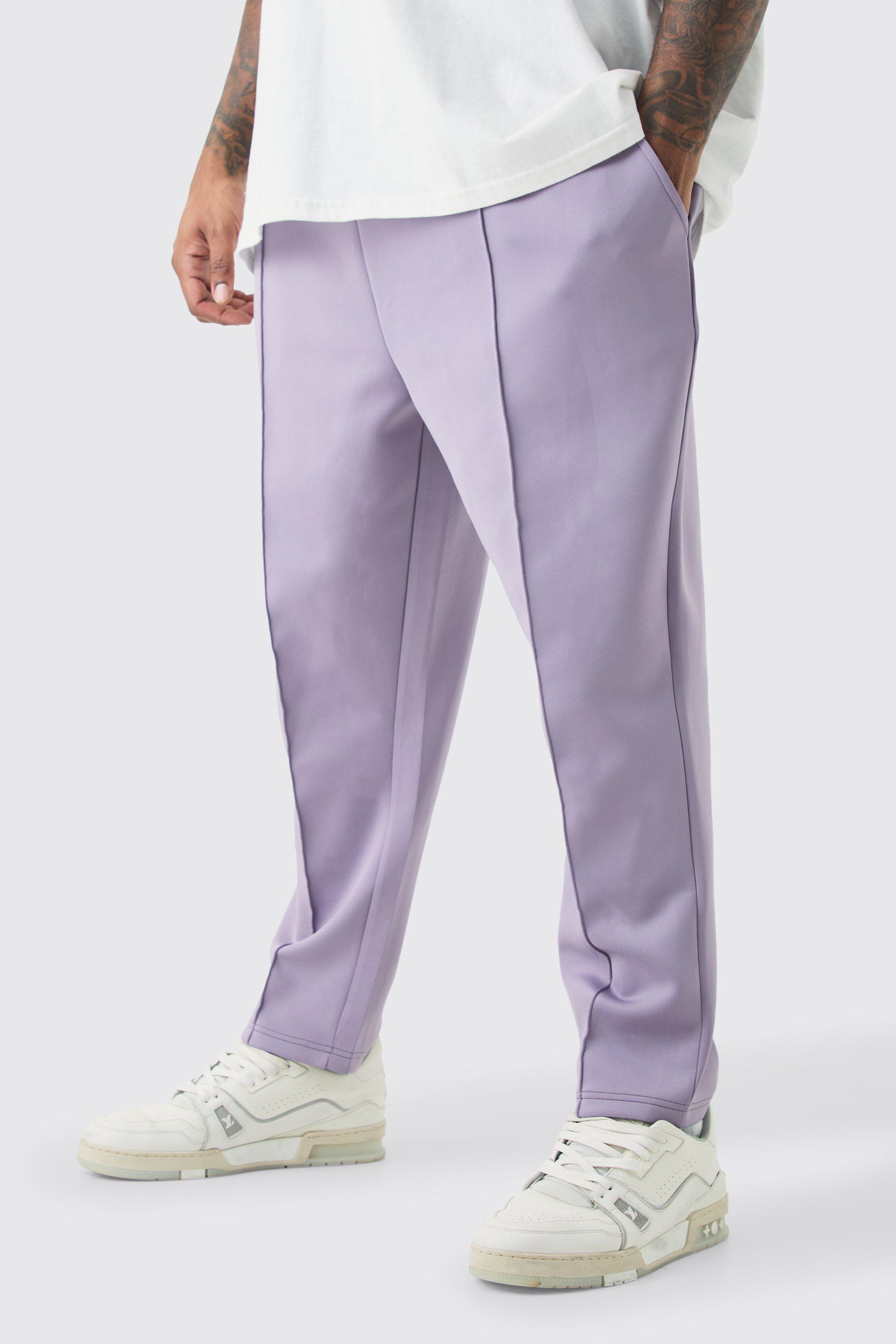 Image of Pantaloni tuta Plus Size affusolati alla caviglia in Scuba, Purple