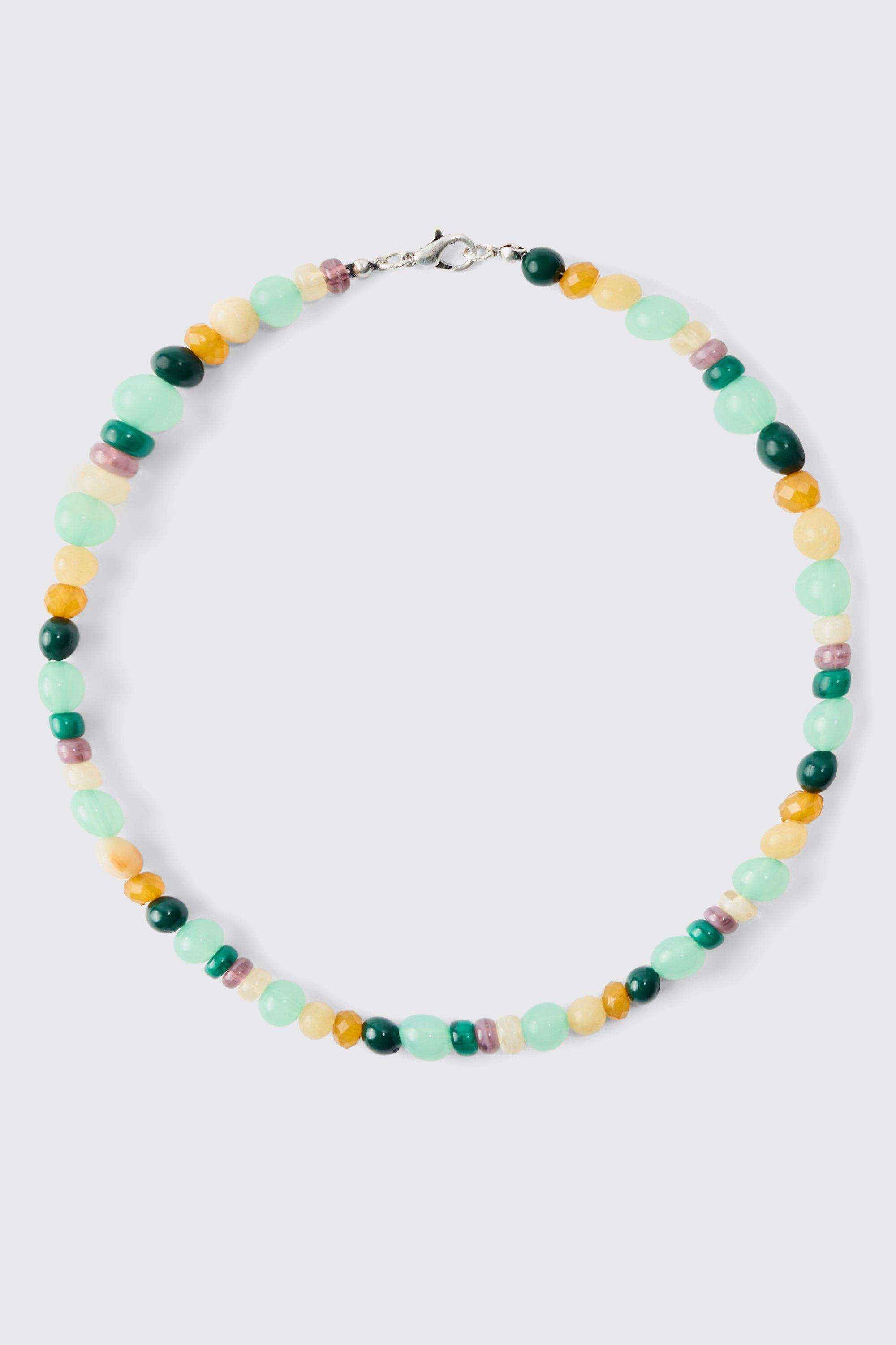 Mens Beaded Multi Colour Necklace, Multi