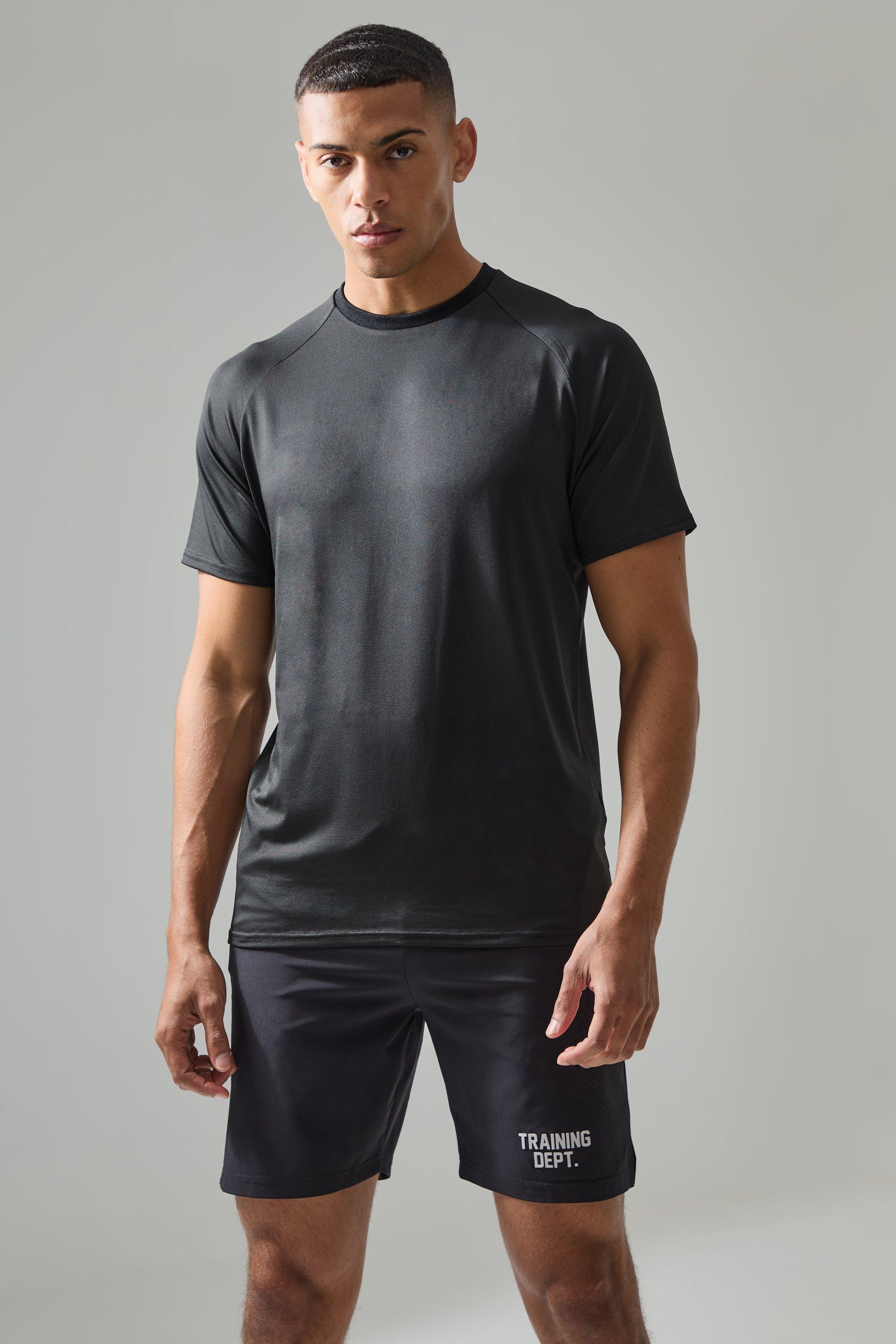 Image of Man Active Essentials Gym Raglan T-shirt, Nero