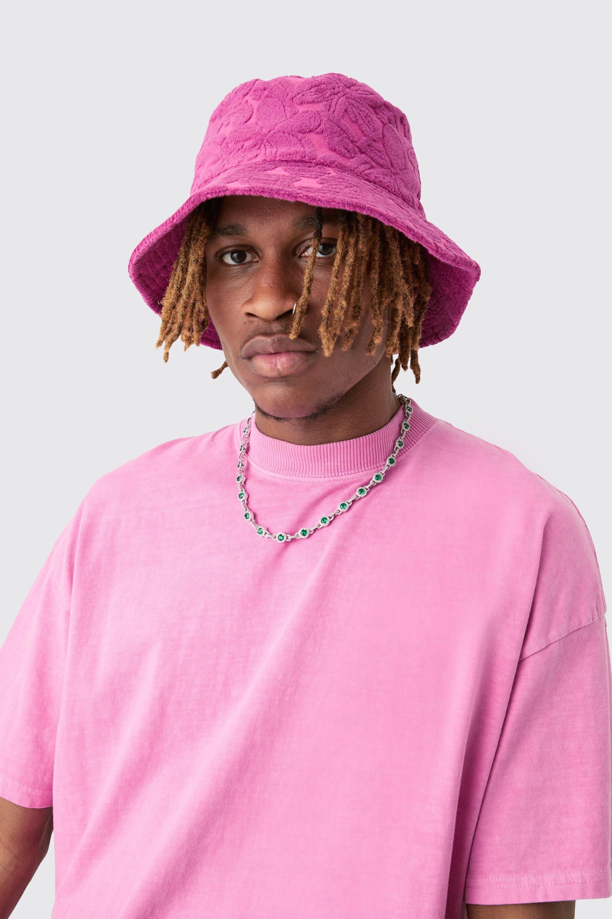 Image of Cappello da pescatore in spugna rosa, Pink