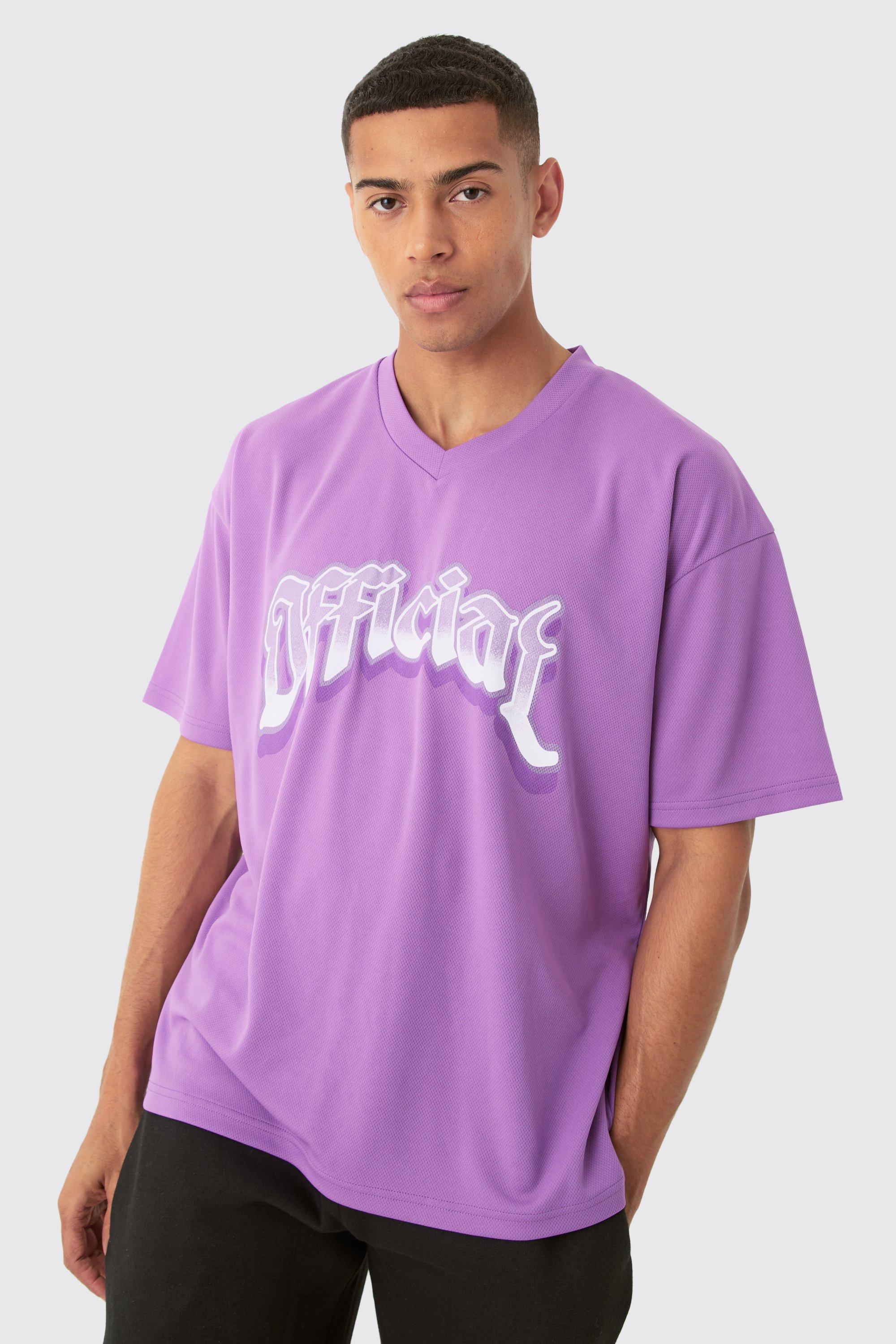 Image of Oversized Official Mesh Varsity Top, Purple