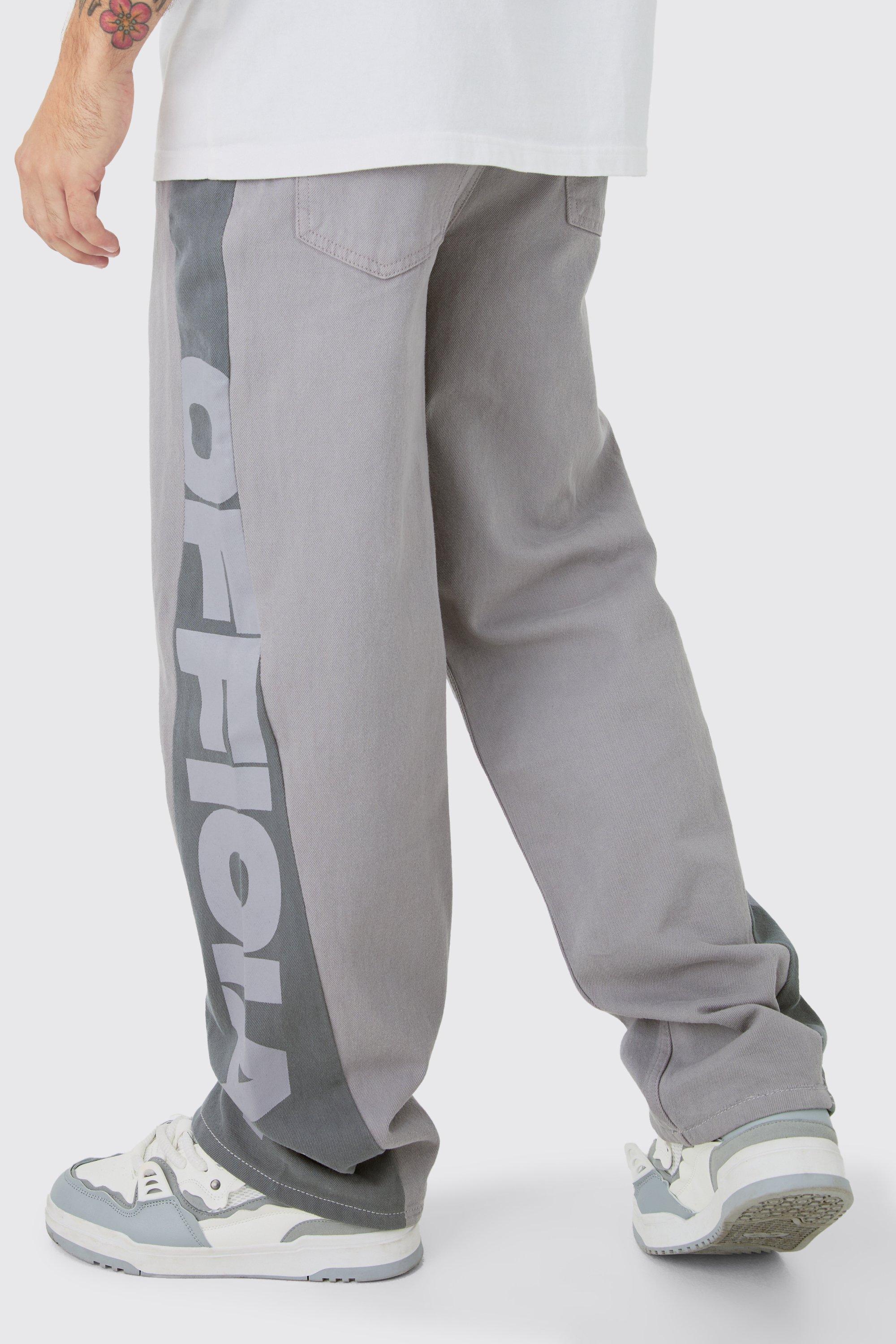Image of Baggy Official Cut N Sew Panel Trouser, Grigio