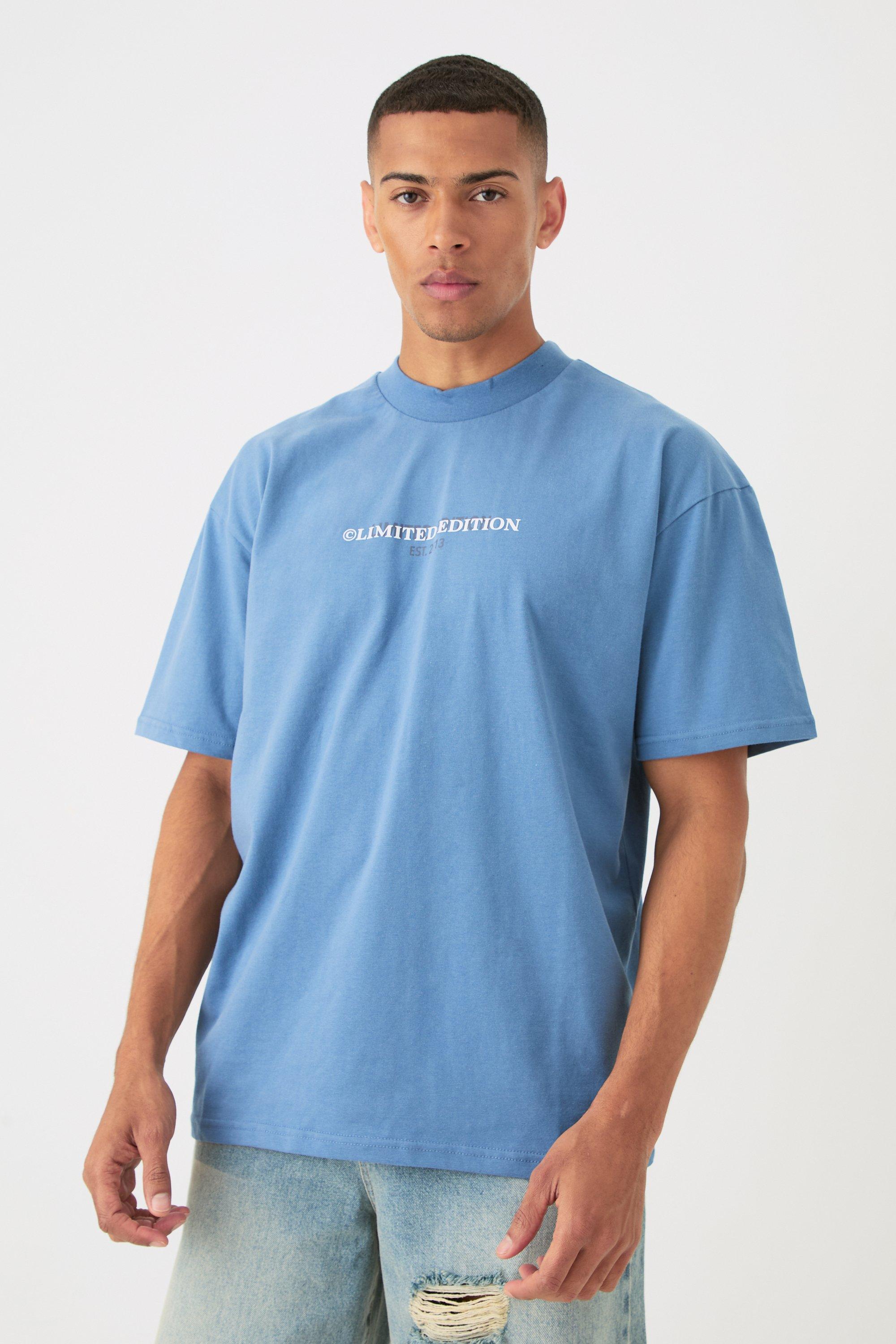 Image of Oversized Limited Heavy T-shirt, Azzurro