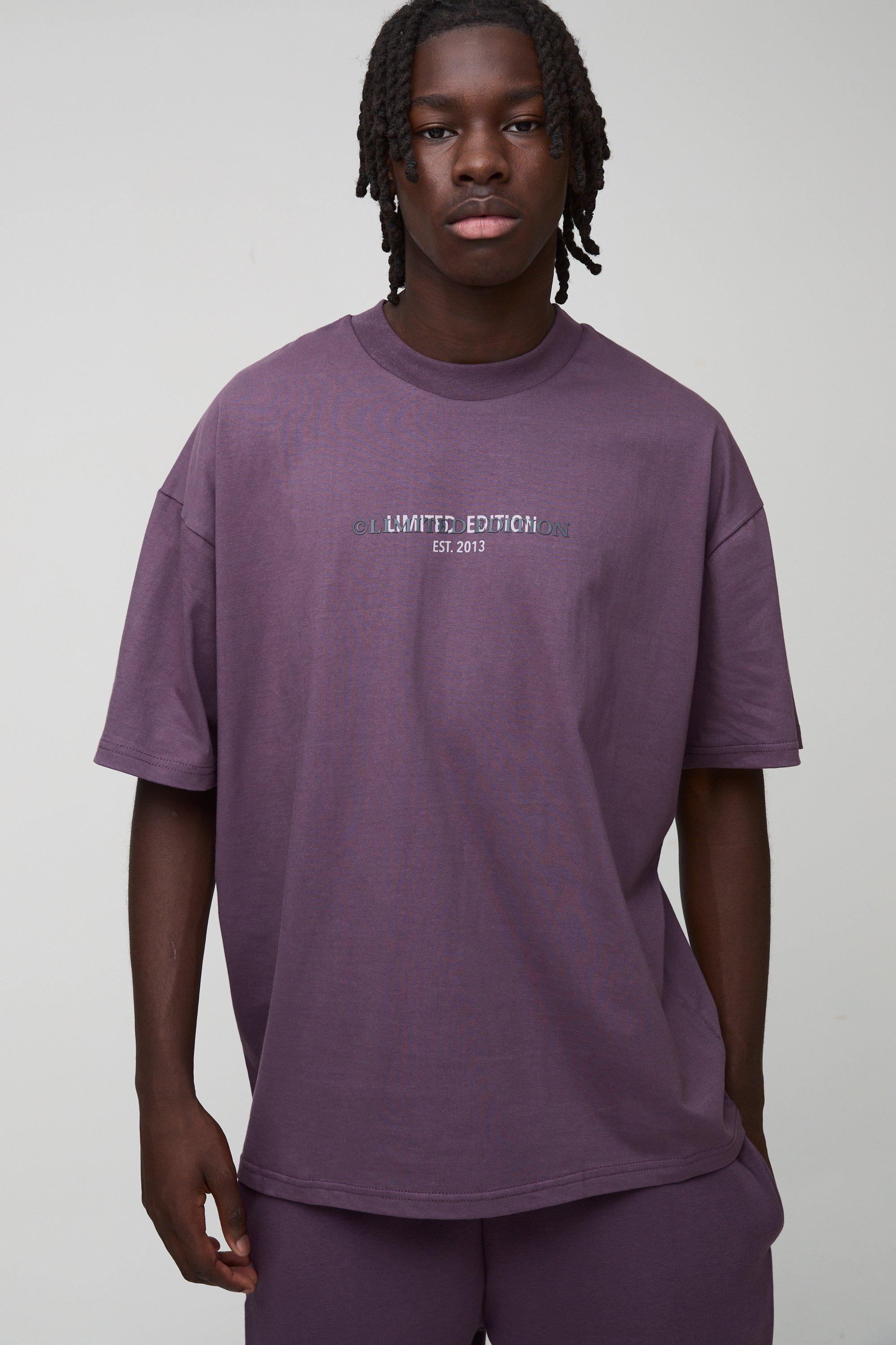 T-shirt oversize pesante Limited, Purple