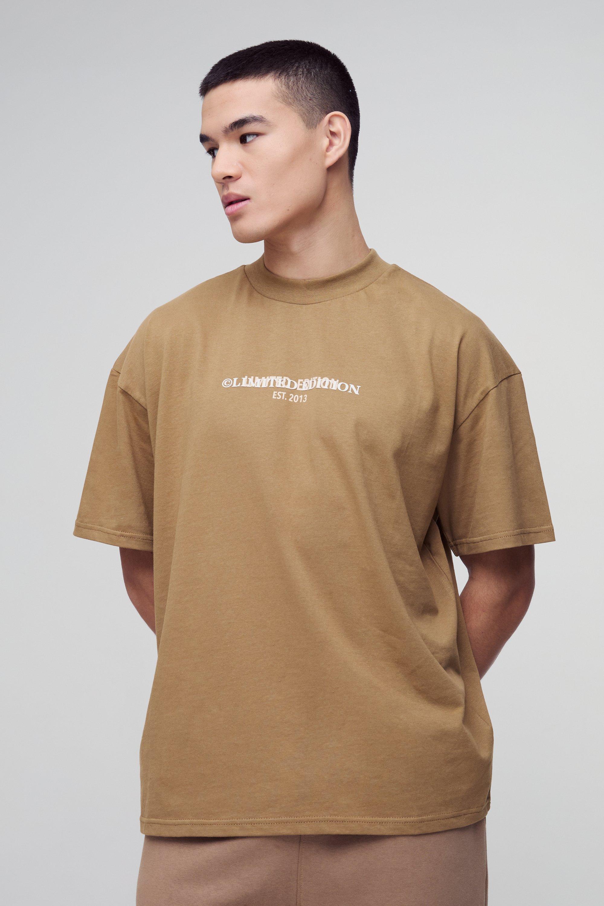 T-shirt oversize pesante Limited, Brown