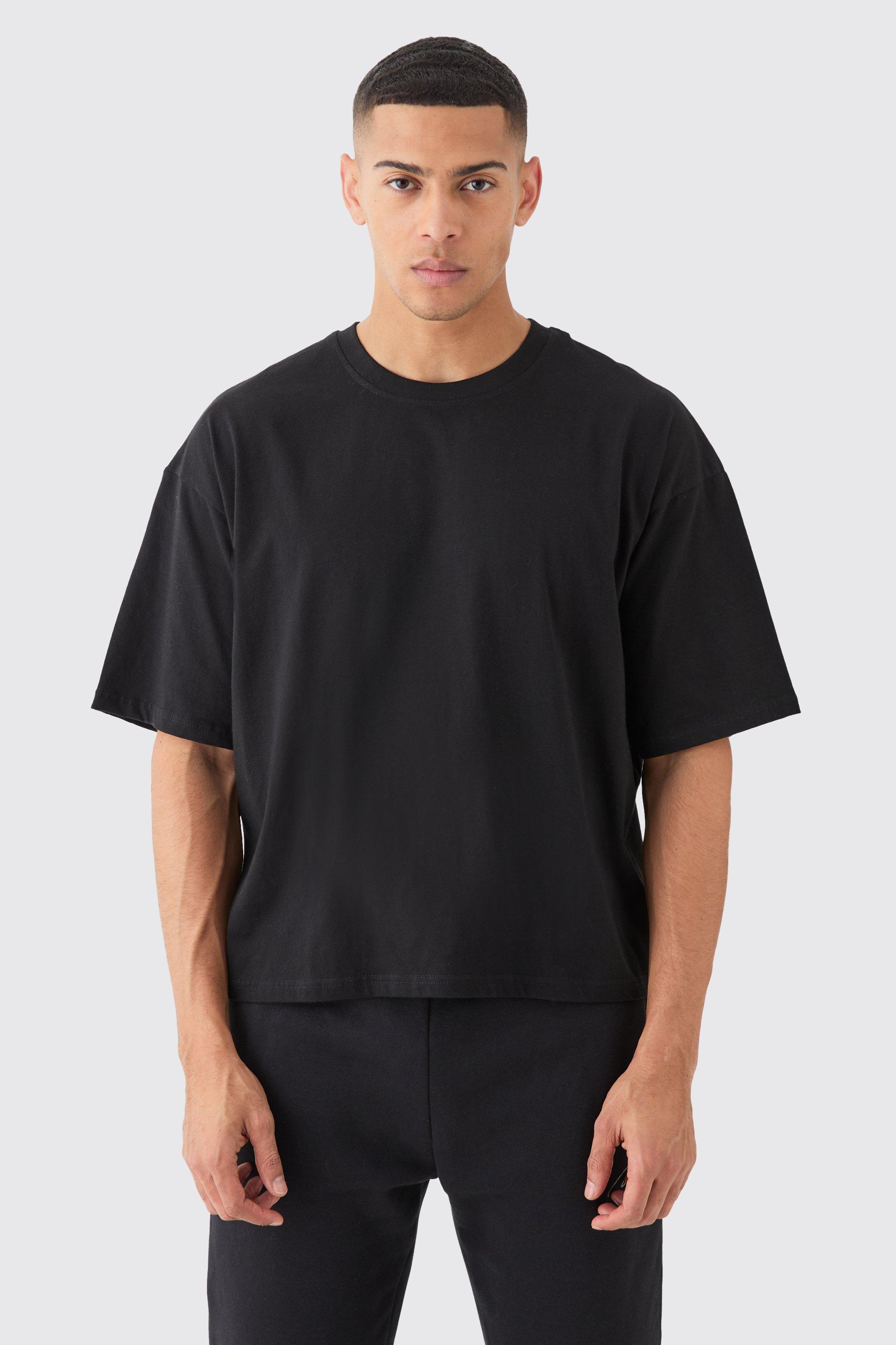 Image of Oversized Boxy Basic T-shirt, Nero