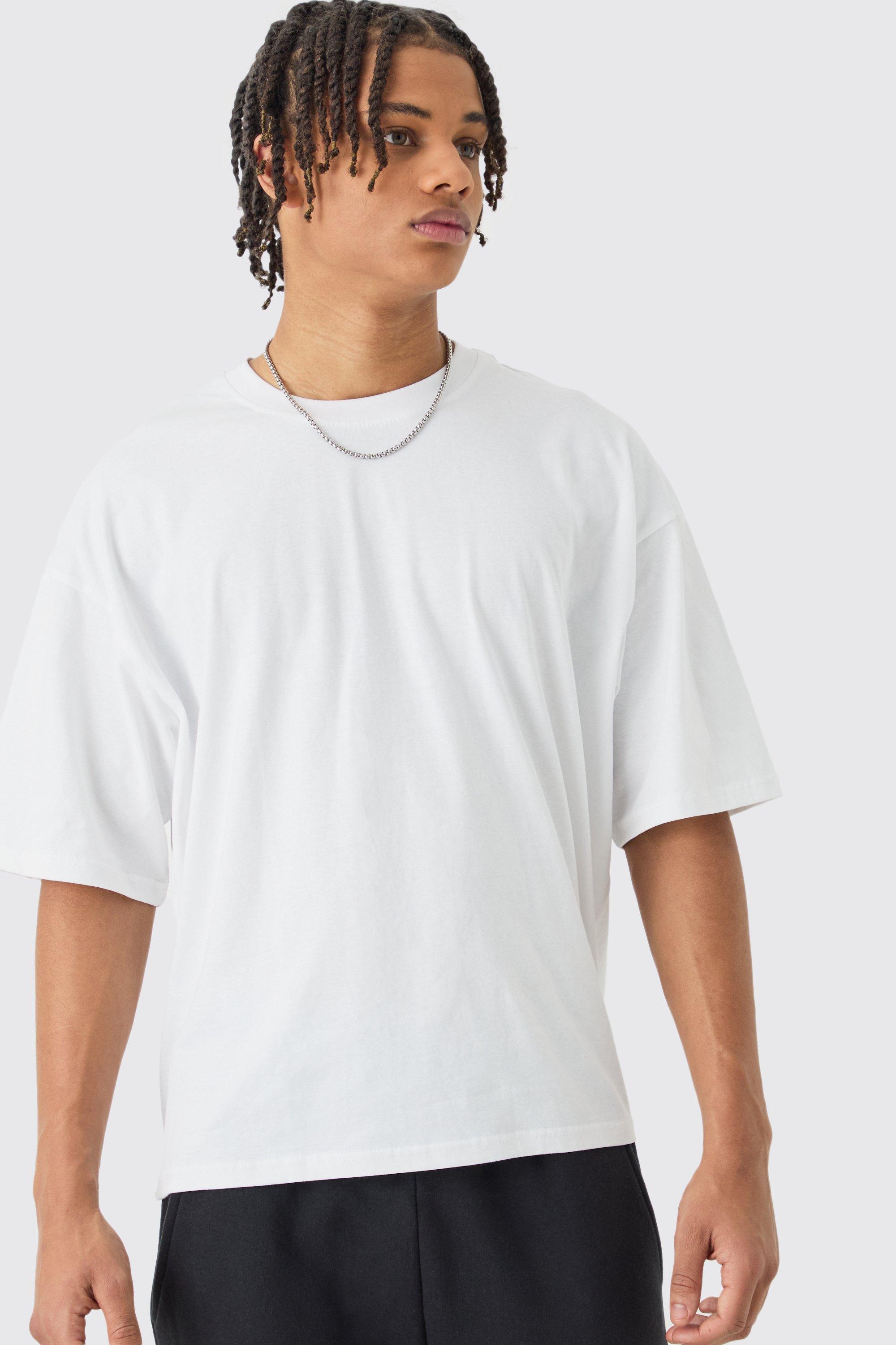 Image of Oversized Boxy Basic T-shirt, Bianco