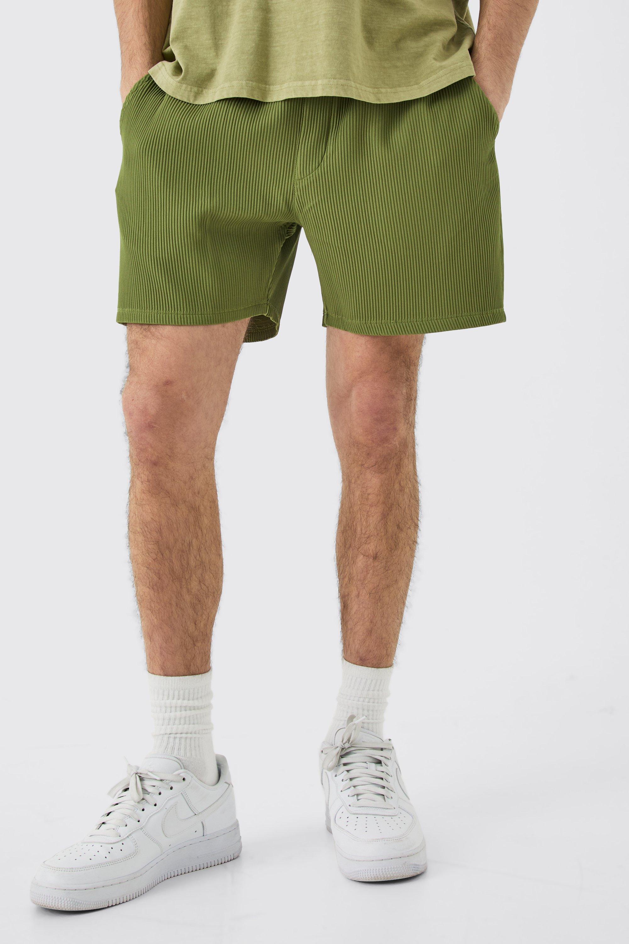 Image of Pantaloncini con pieghe e laccetti, Verde