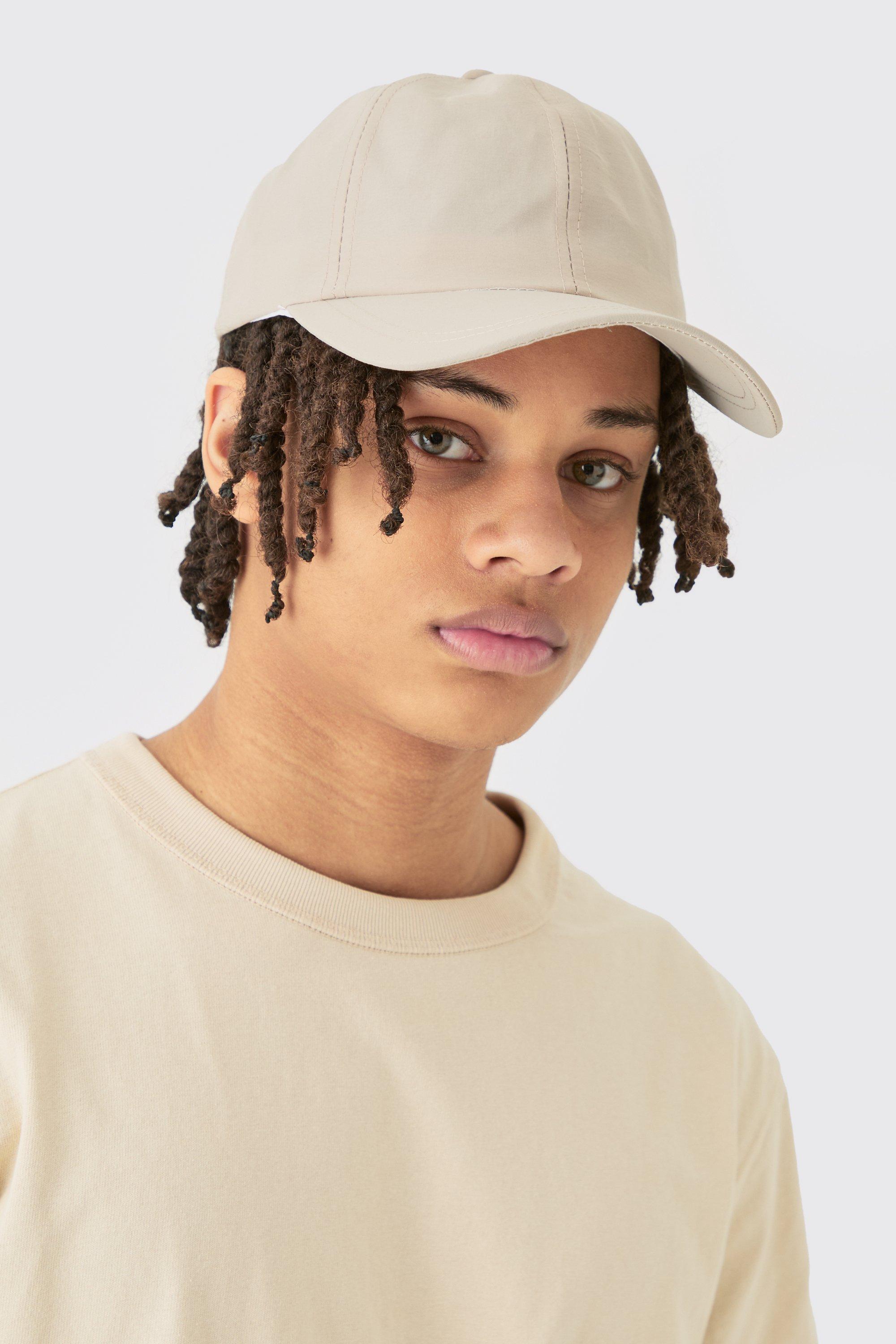 Boohoo Soft Touch Woven Cap In Stone, Stone