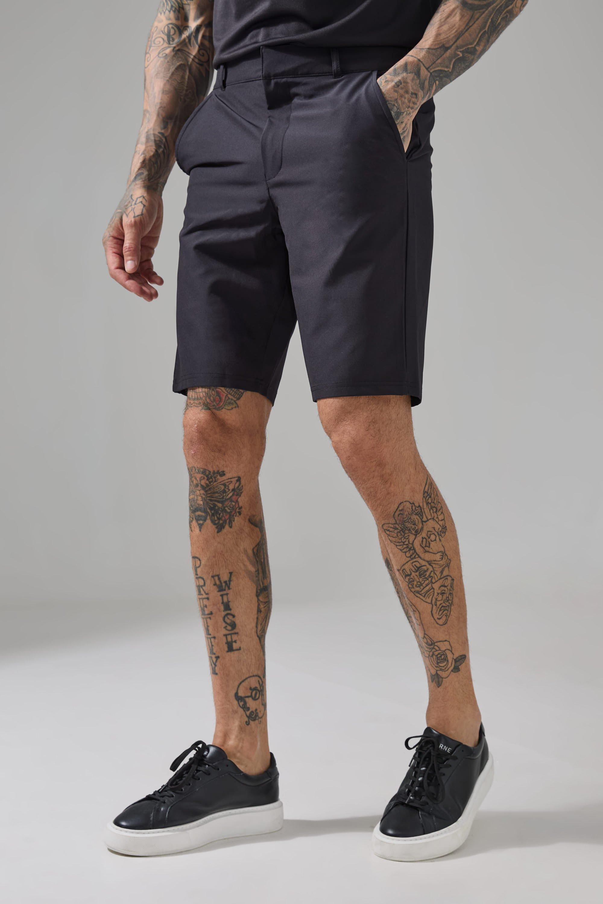Mens Black Tall Man Active 10inch Golf Short, Black