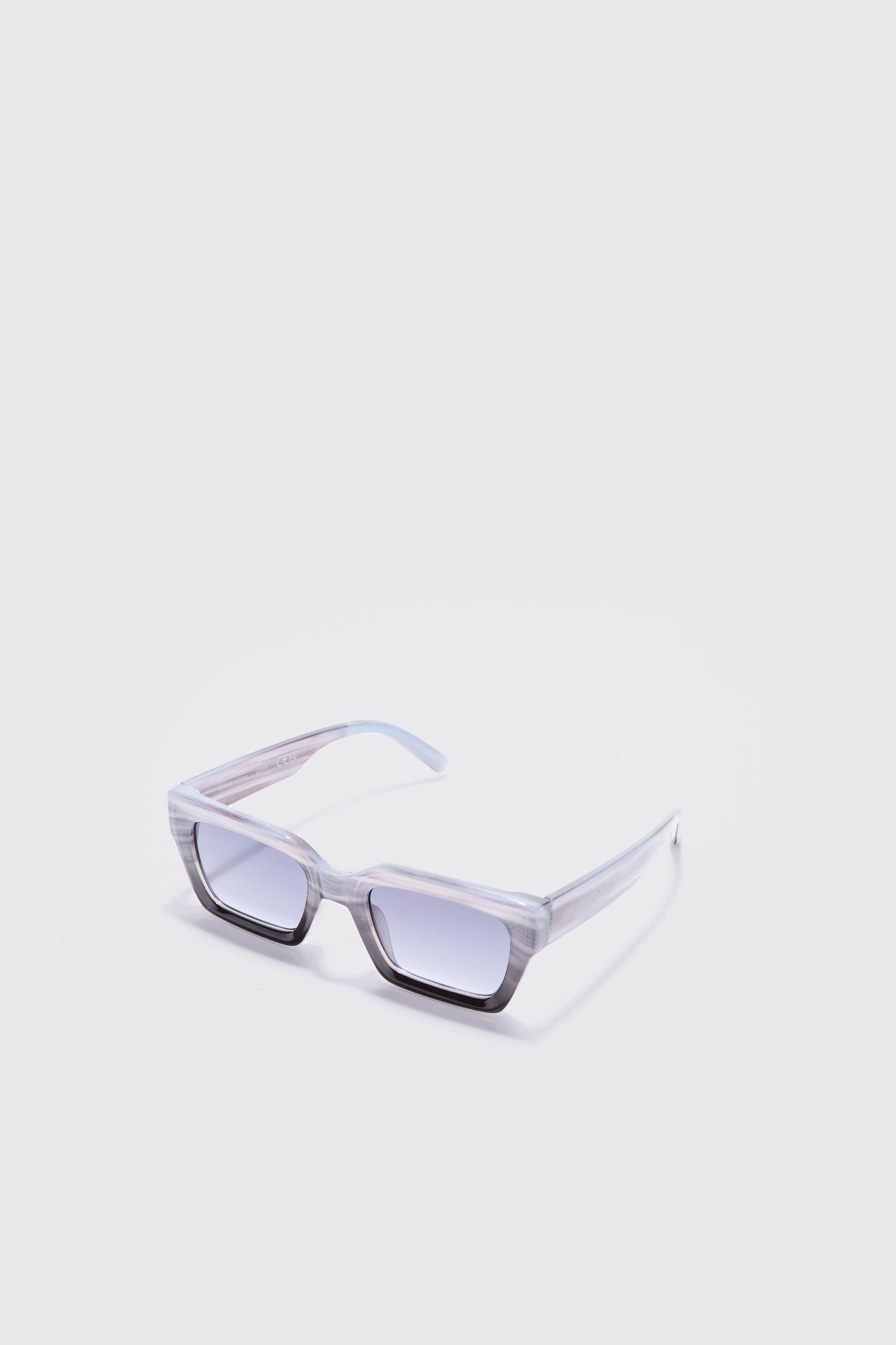 Mens Resin Frame Sunglasses In Grey, Grey