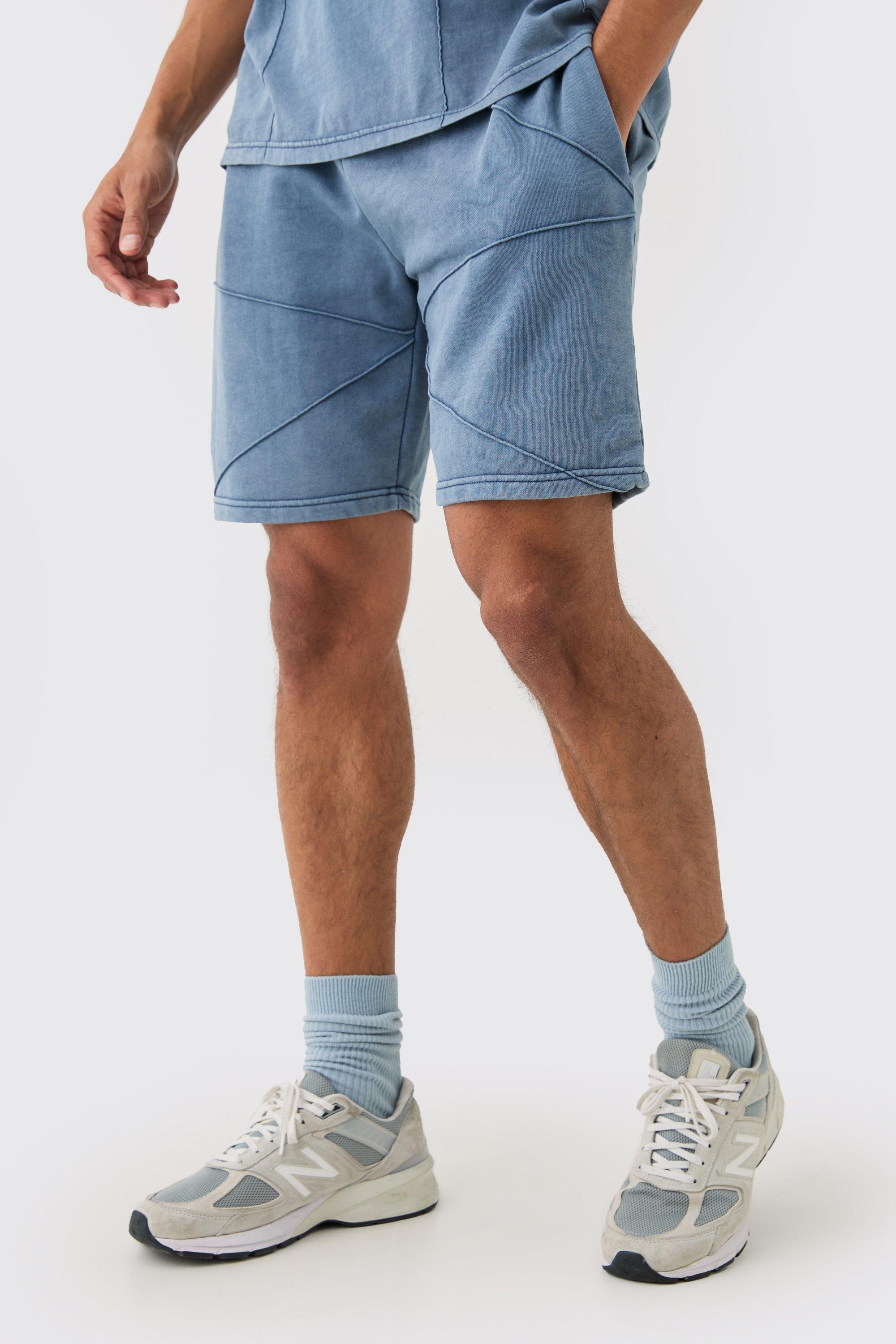 Image of Wash Pintuck Relaxed Short, Azzurro