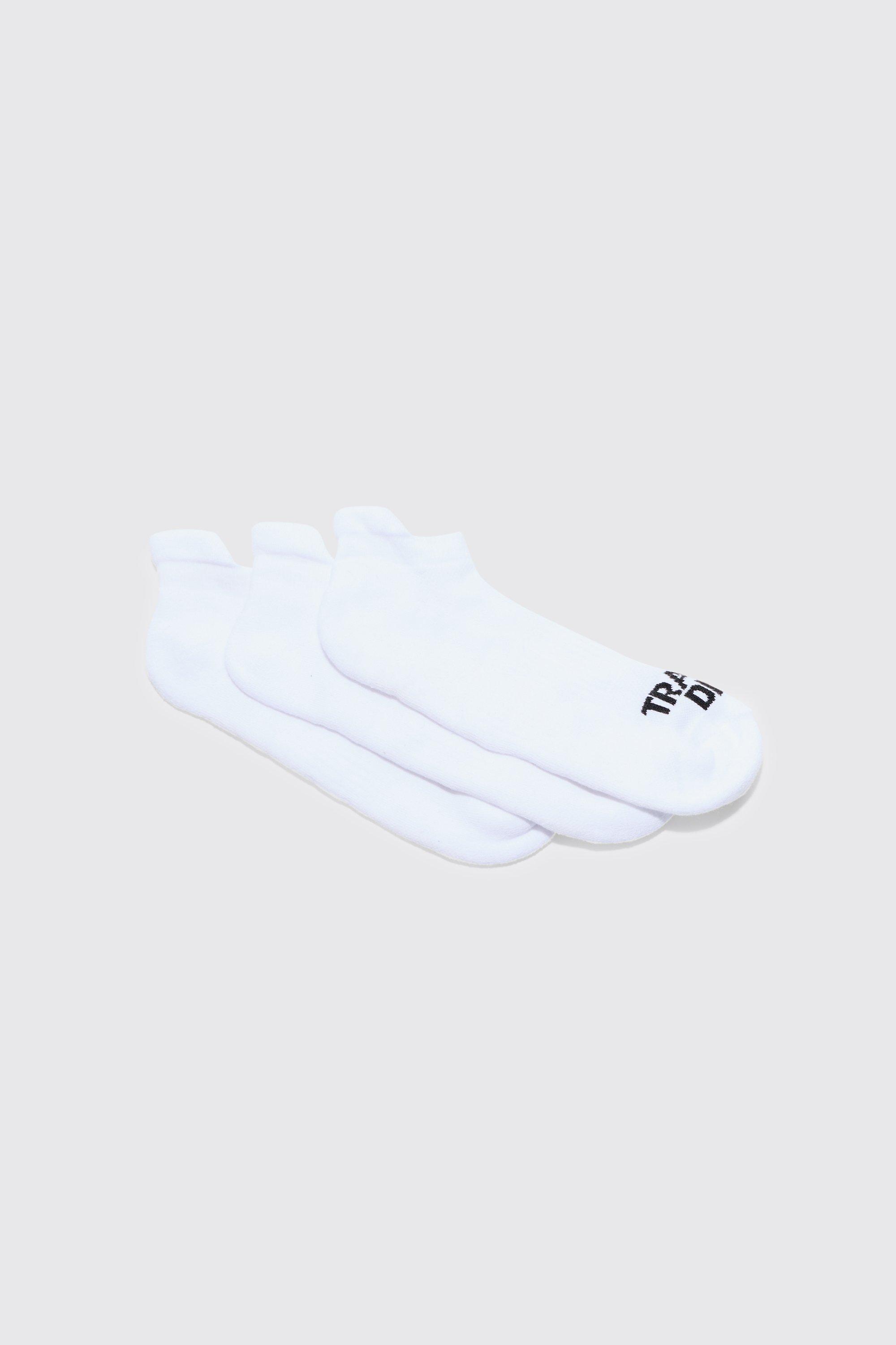 Image of Active Training Dept Cushioned Trainer 3 Pack Socks, Bianco