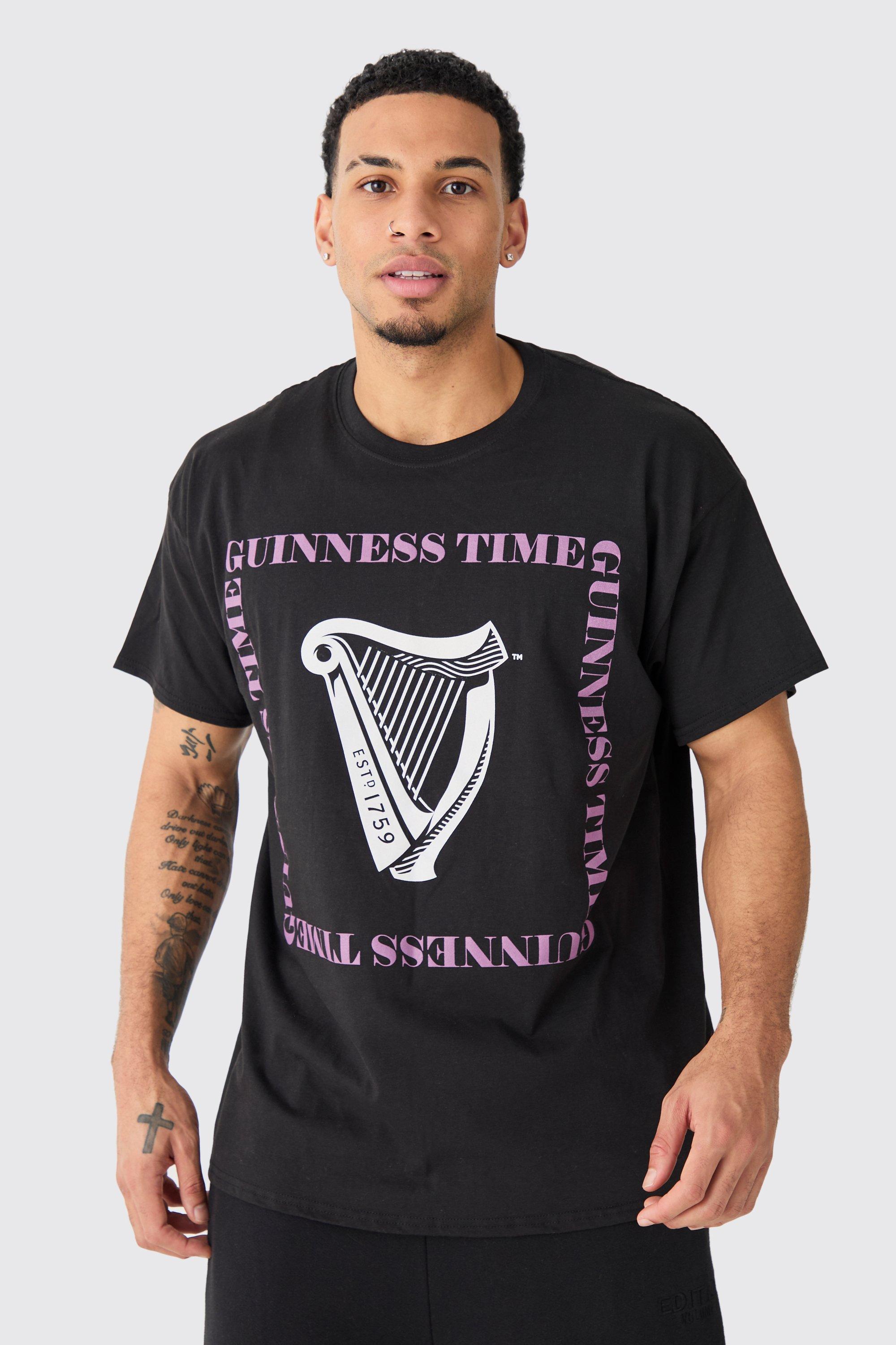 Image of T-shirt oversize ufficiale Guinness, Nero
