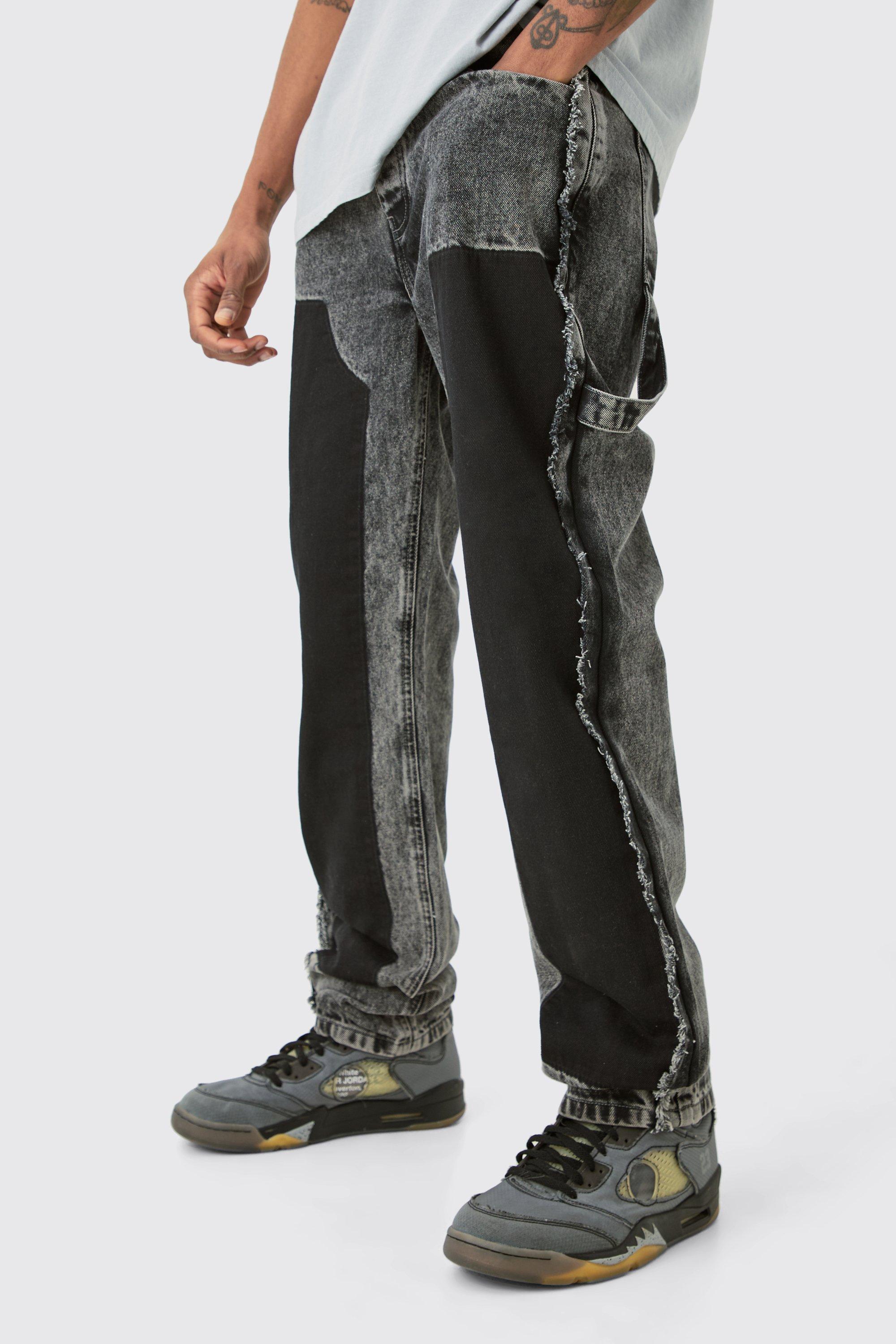 Image of Tall Grey Wash Straight Fit Carpenter Jean, Grigio