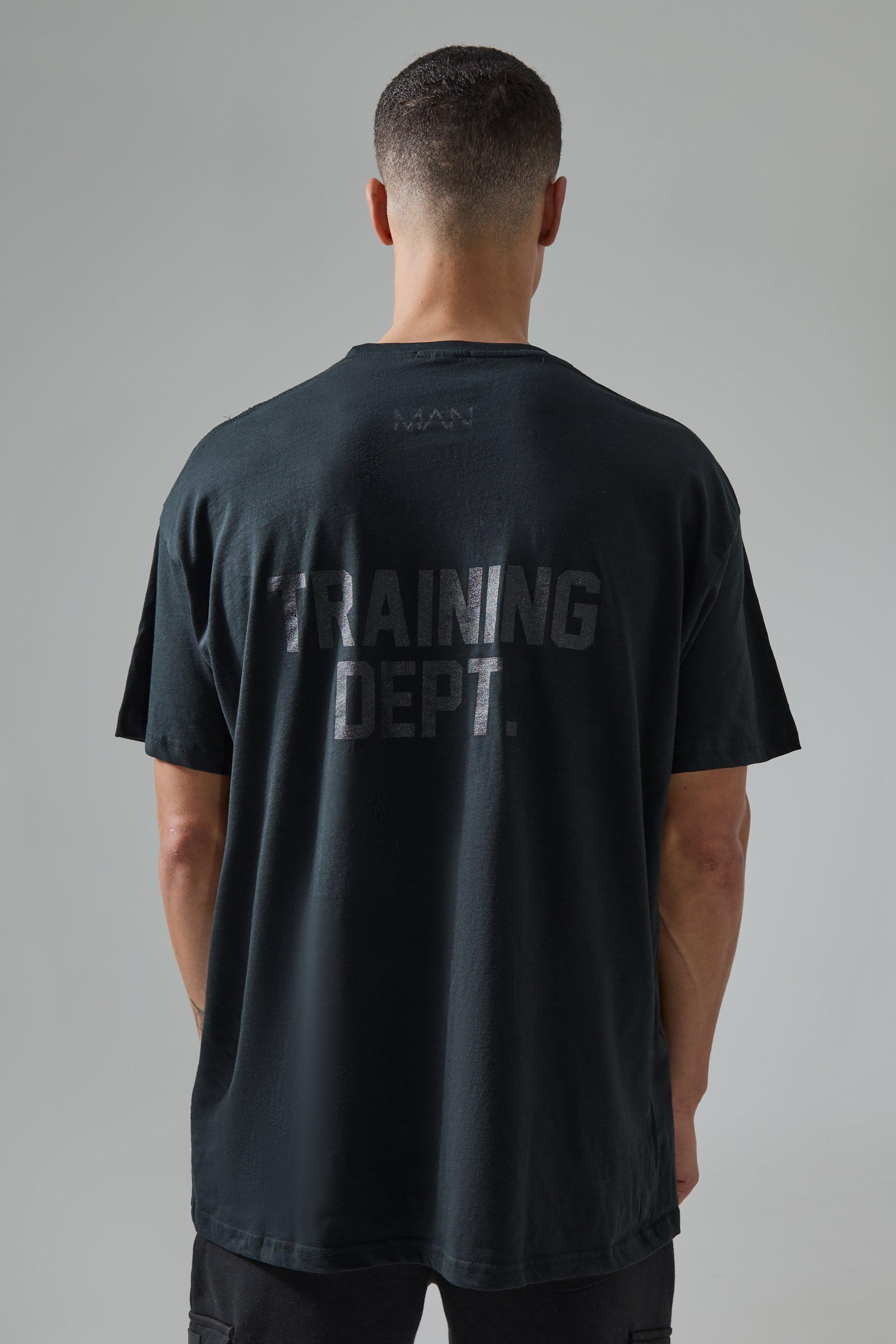 Image of T-shirt oversize Active Training Dept, Nero