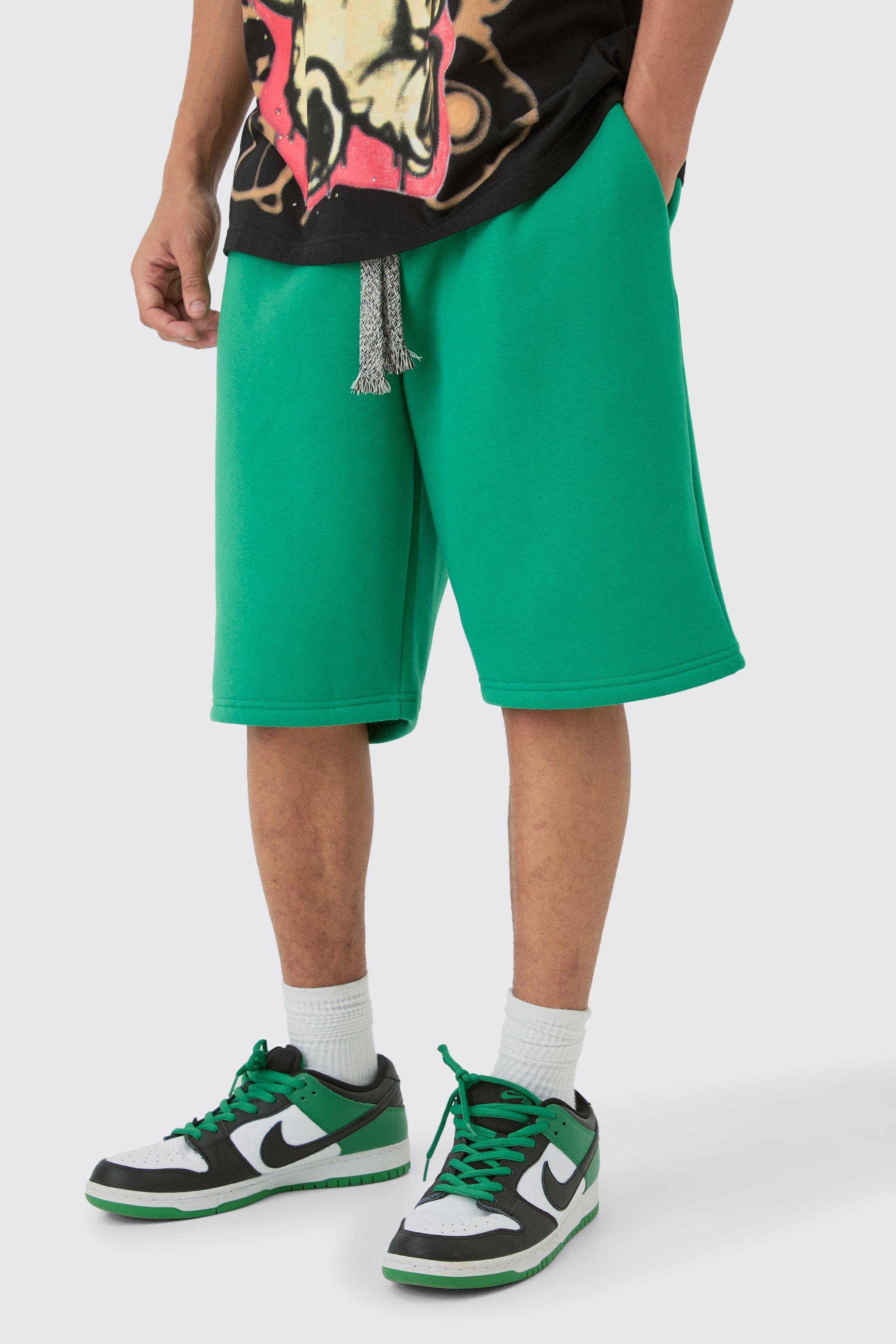 Image of Relaxed Fit Long Length Chunky Drawcord Shorts, Verde